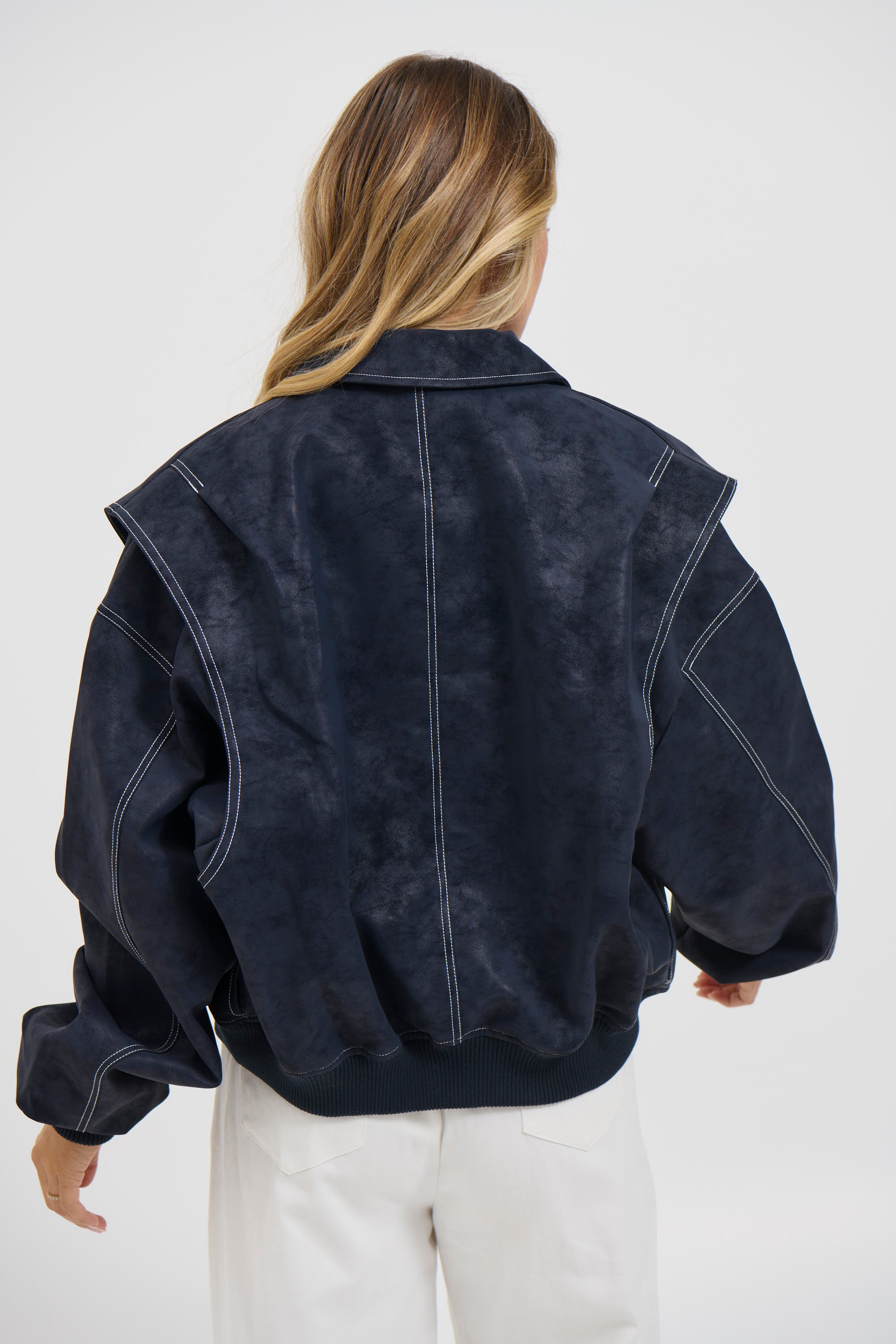 Vista Bomber Washed Navy