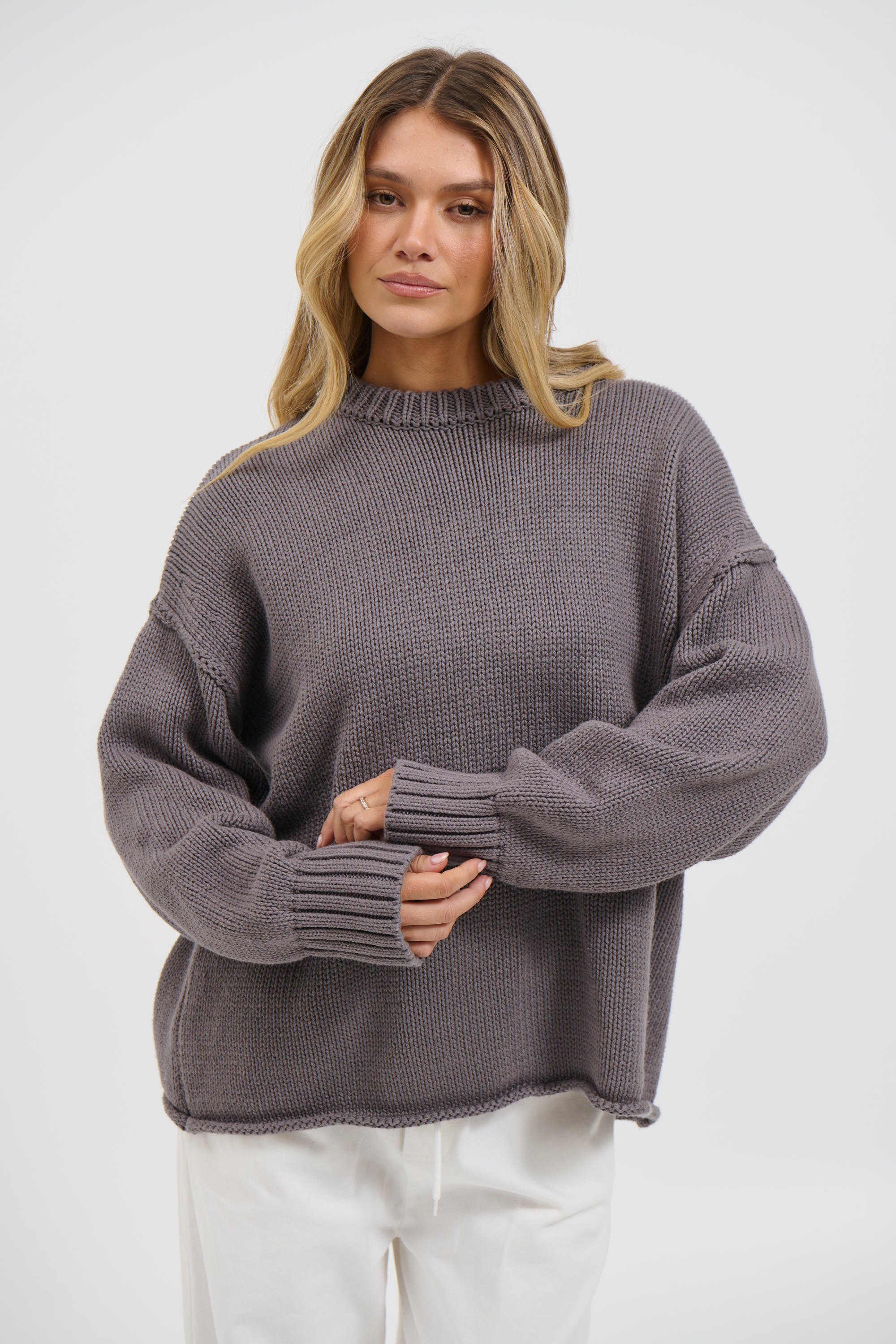 Nikova Knit Jumper Dark Grey