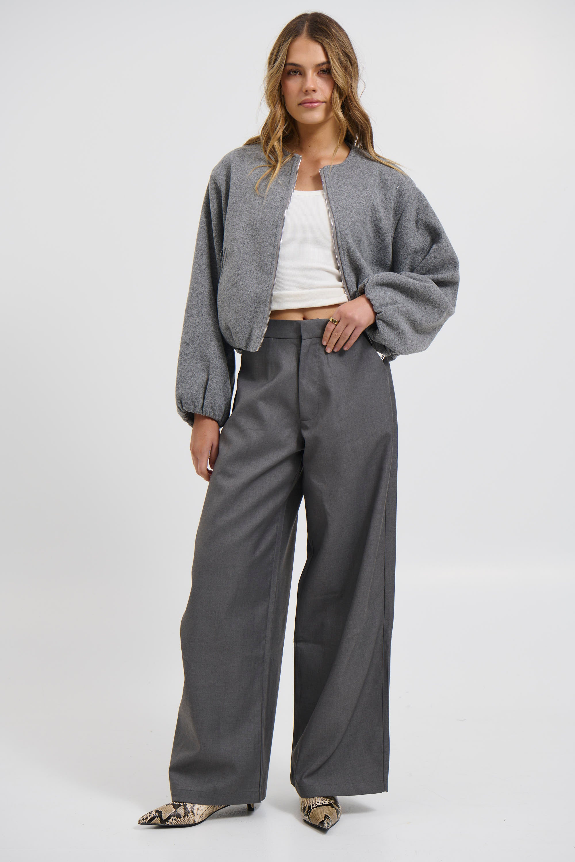Nella Bomber Jacket Grey