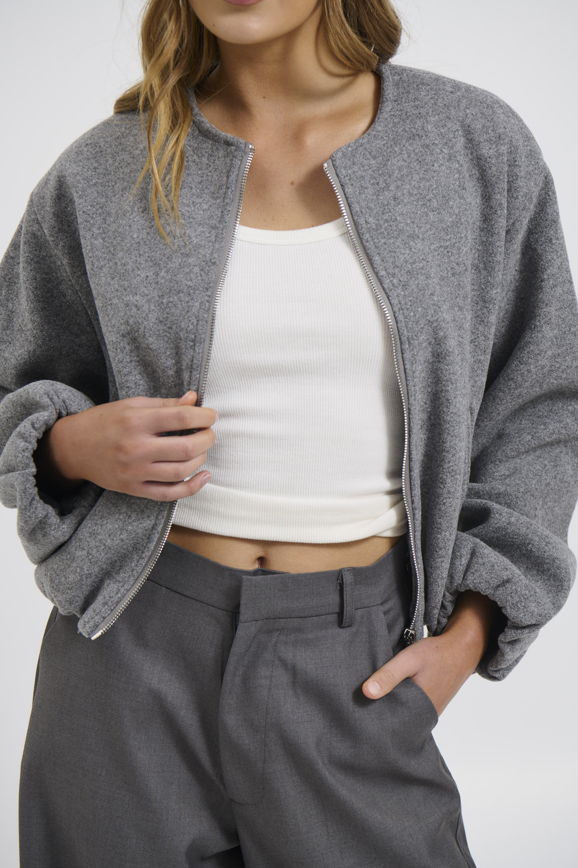 Nella Bomber Jacket Grey