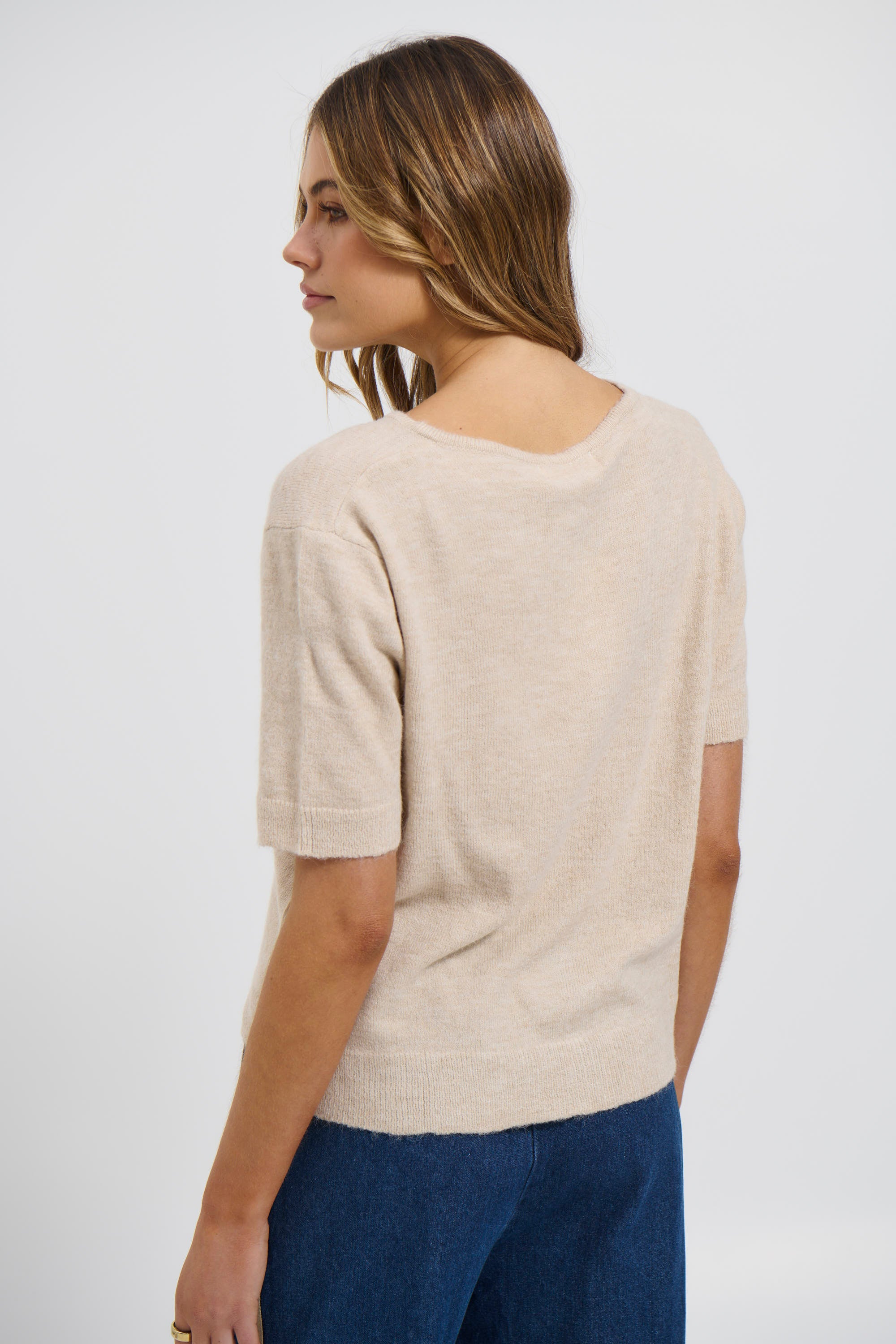 Geisha Short Sleeve Top Stone