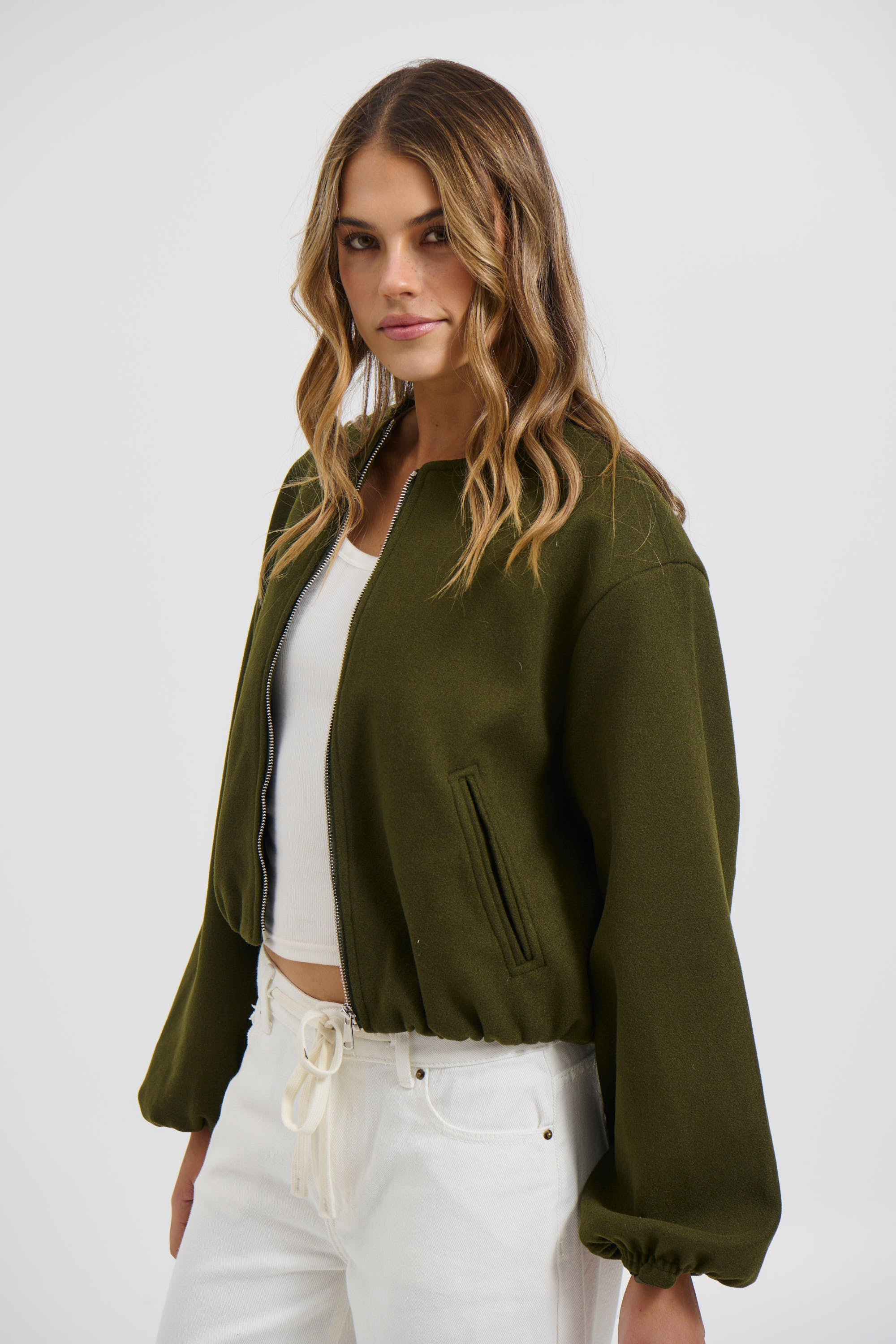 Nella Bomber Jacket Khaki