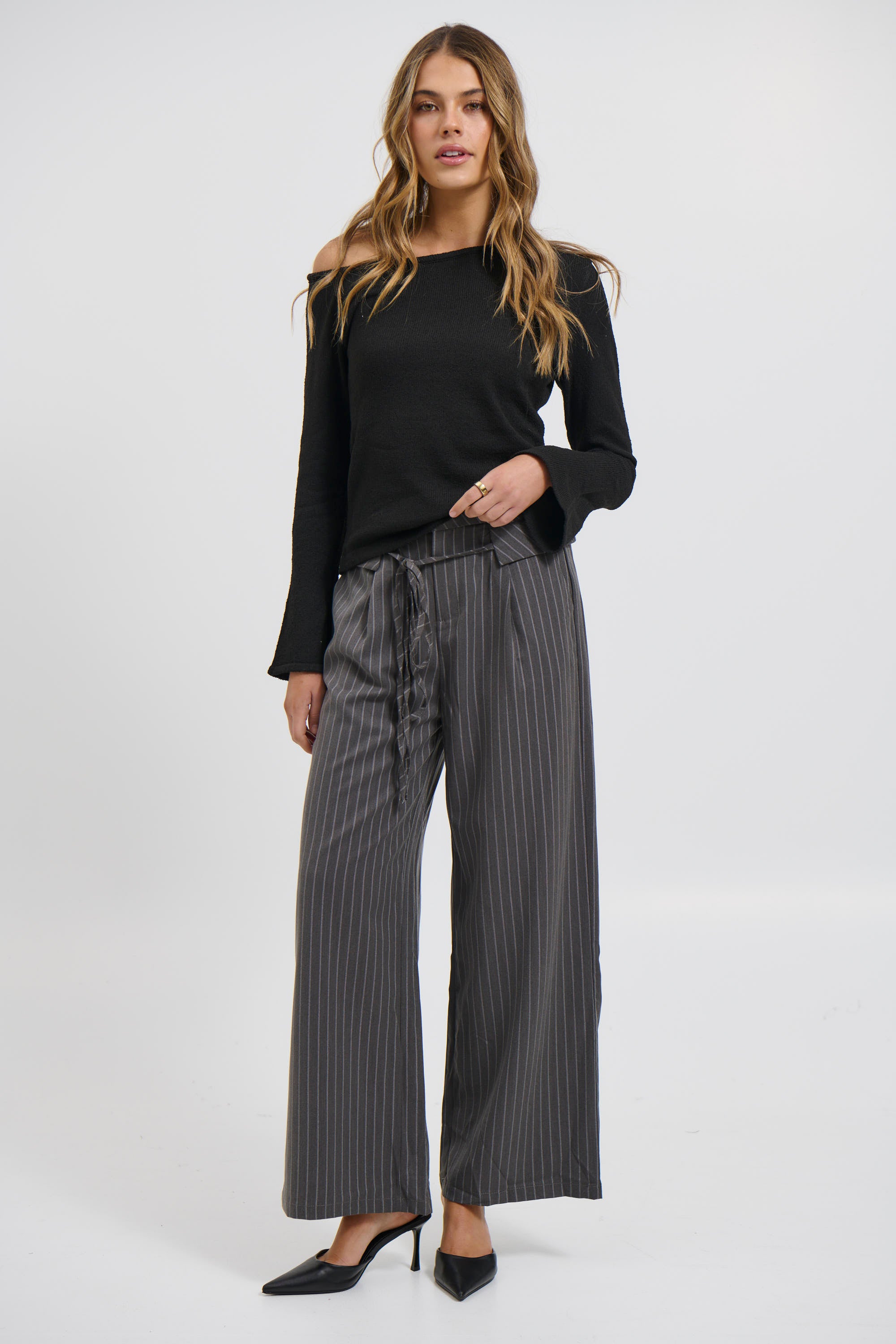 Hannah Long Sleeve Top Black