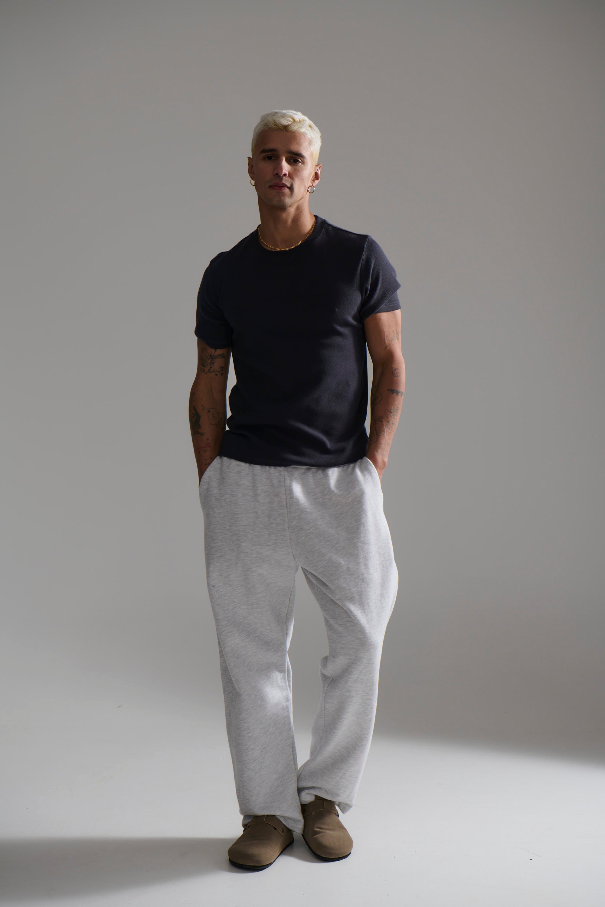 Heavyweight Track Pant White Marle