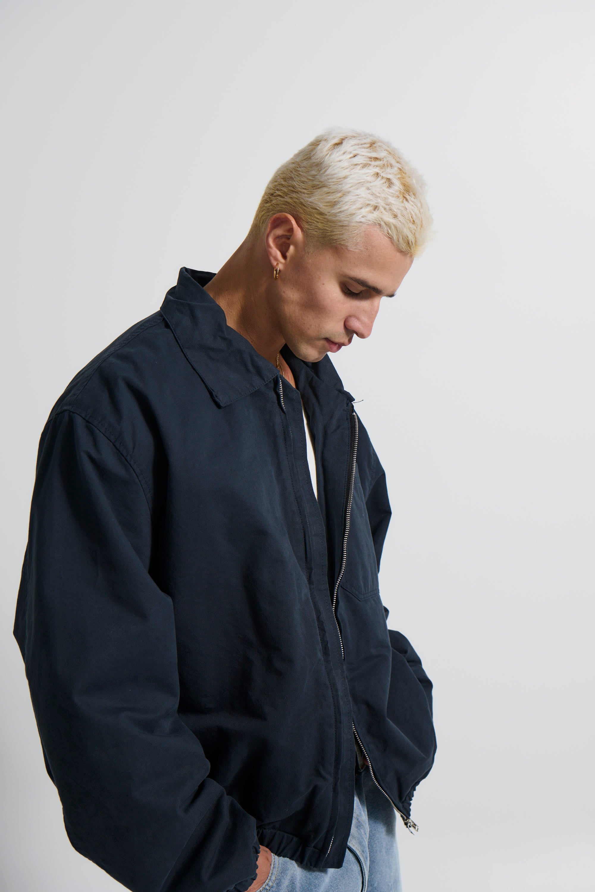 Charlie Soft Cotton Bomber Navy