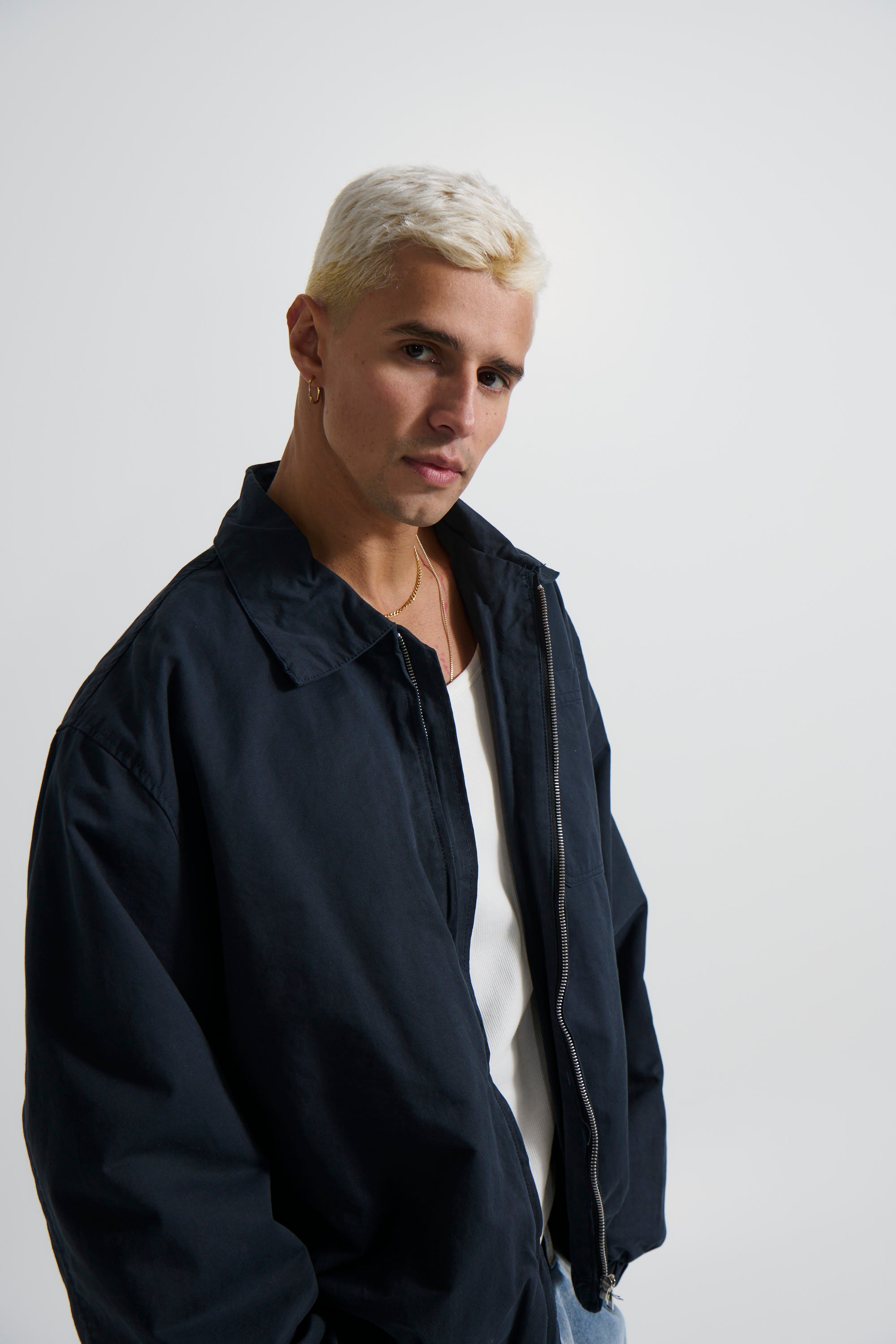 Charlie Soft Cotton Bomber Navy