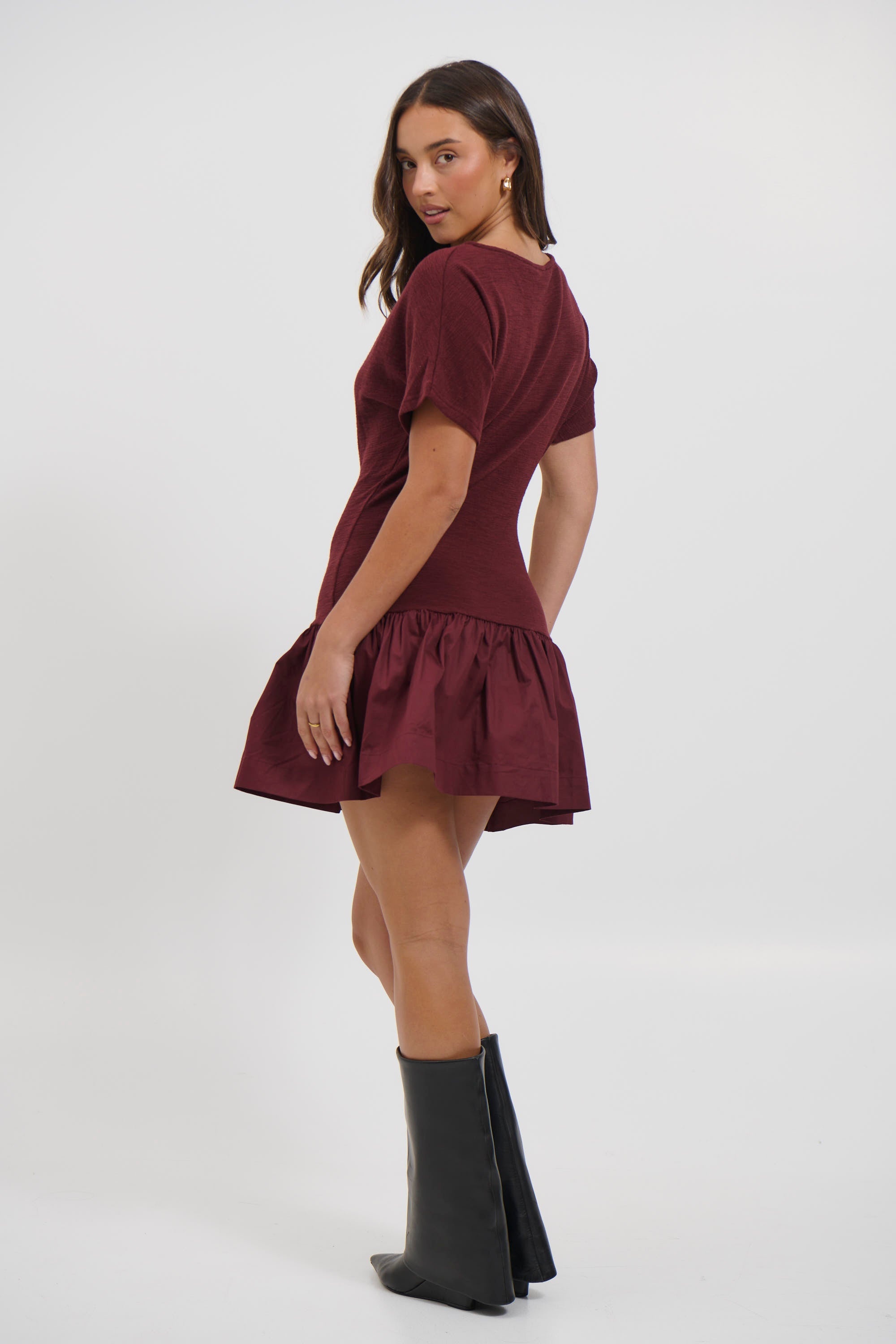 Shelly Mini Dress Wine