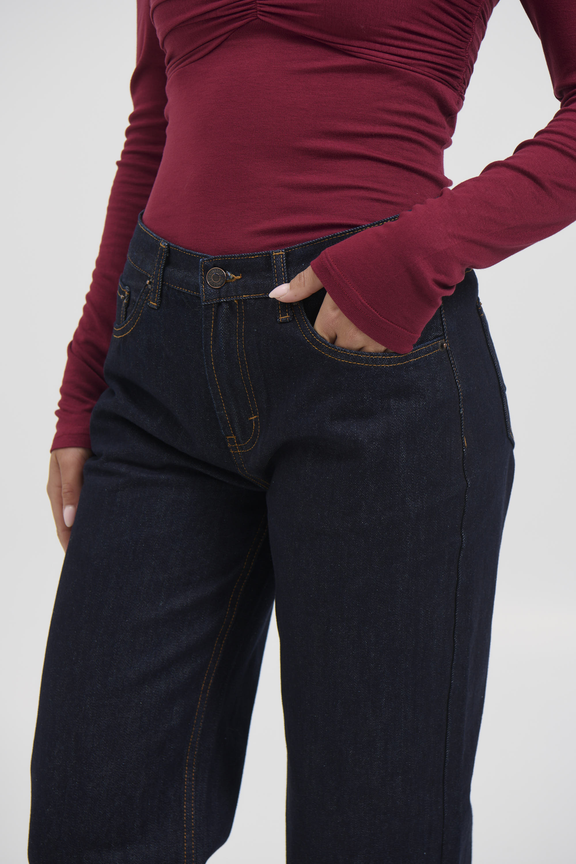 Avery Mid Rise Jean Dark Indigo