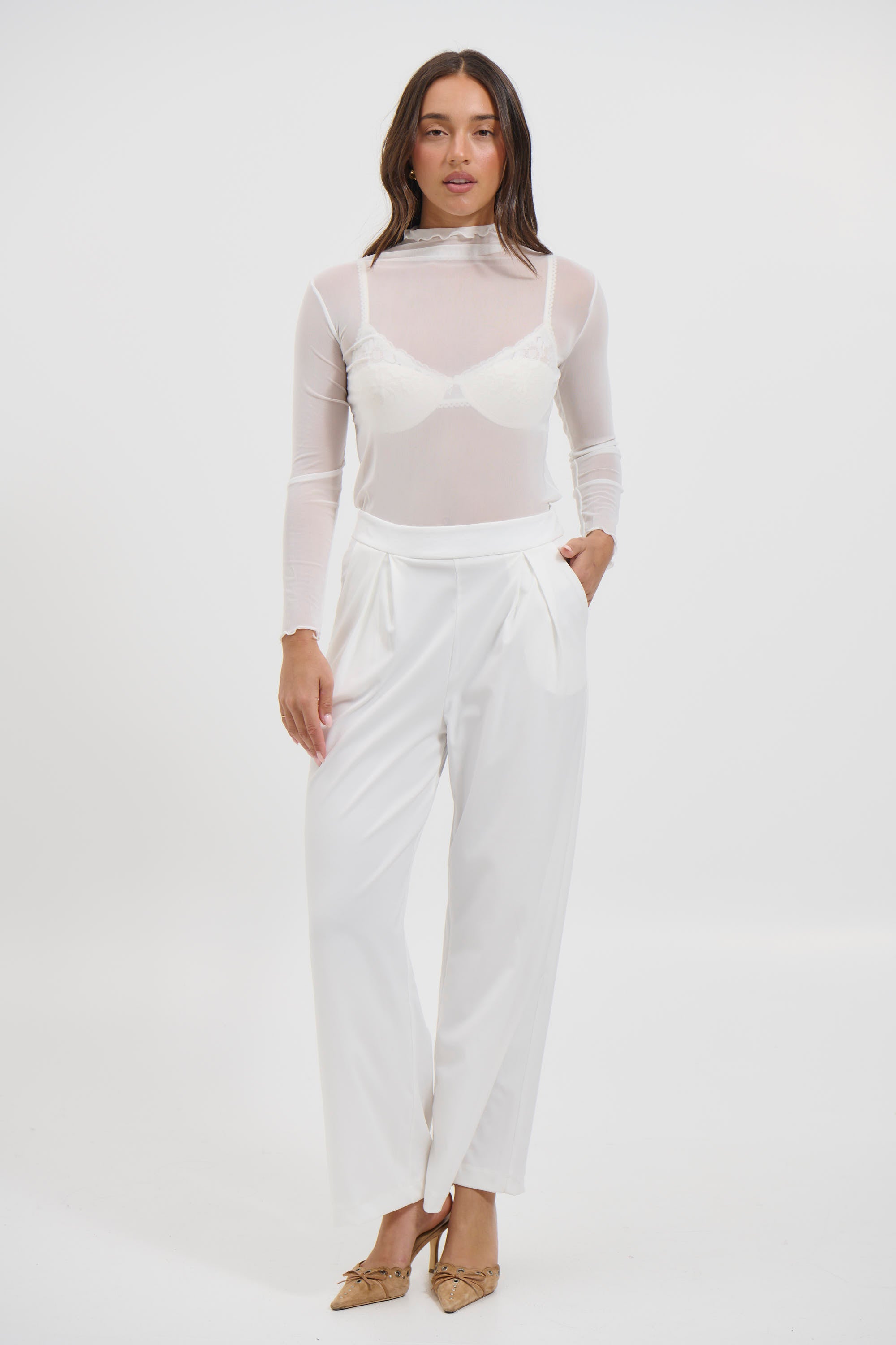 Eva Mesh Top White