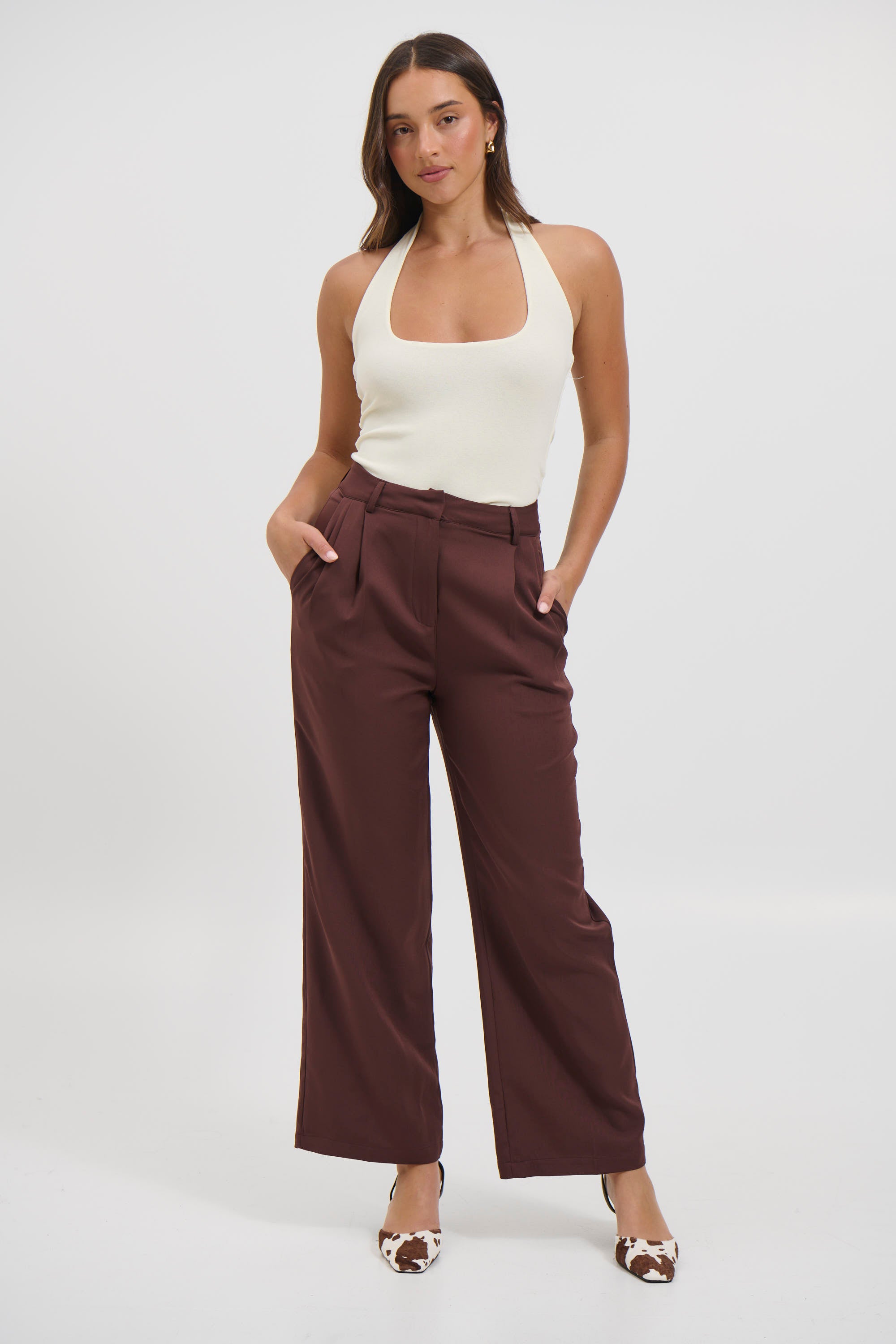 Katya Halterneck Top Off White