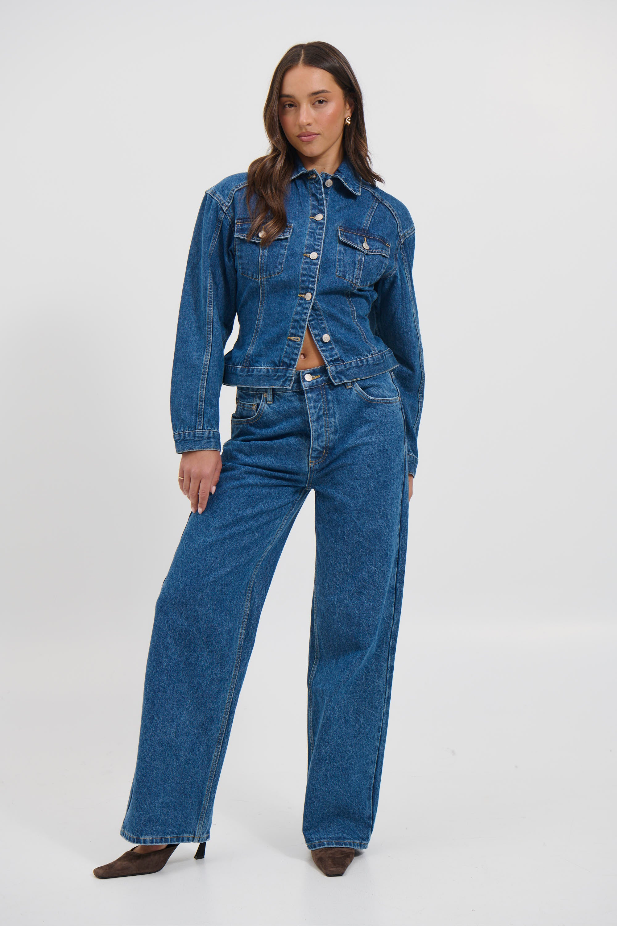 Violet Denim Jacket Denver Blue