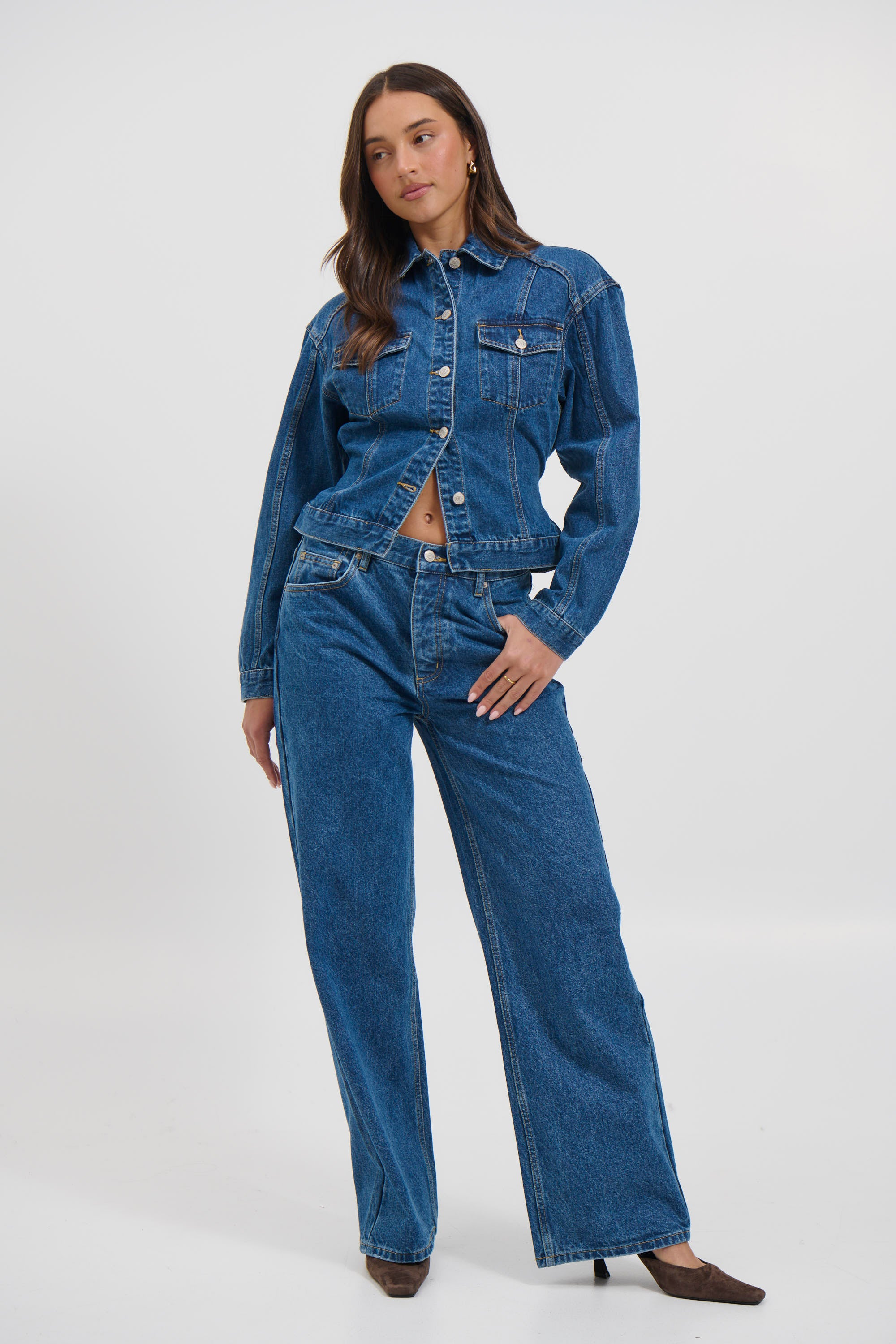 Violet Denim Jacket Denver Blue