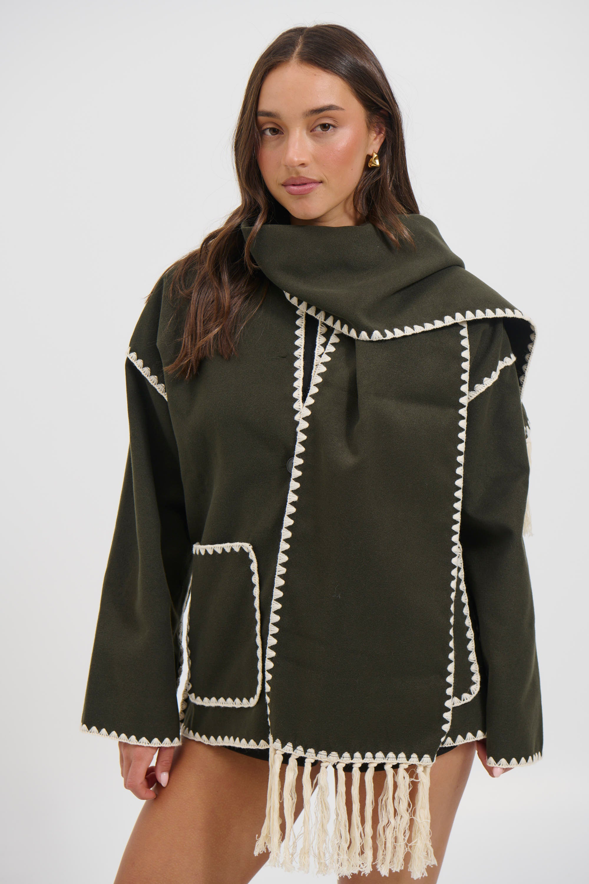 Alaska Scarf Jacket Army
