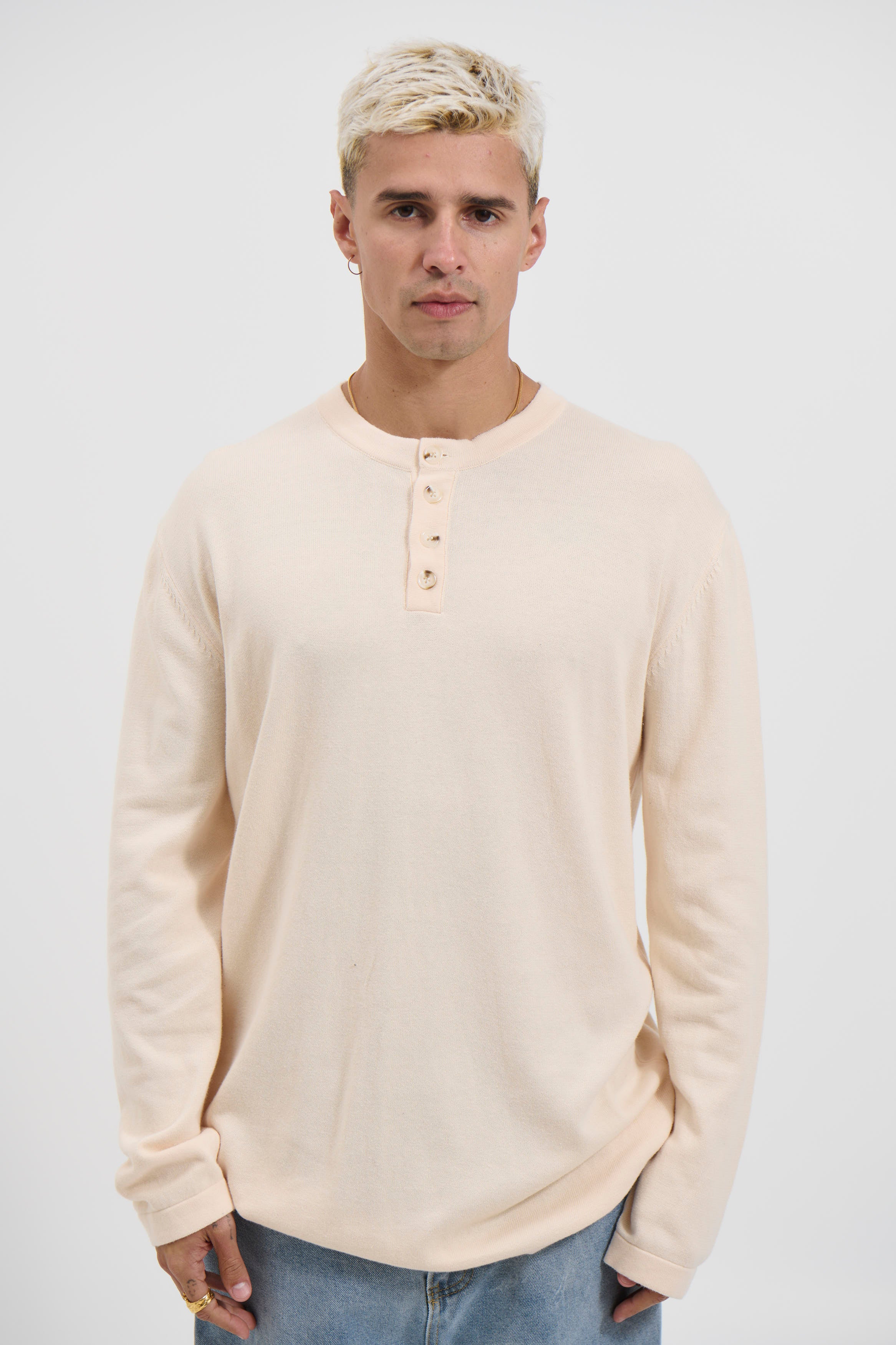 Jackson Fitted Henley Dove