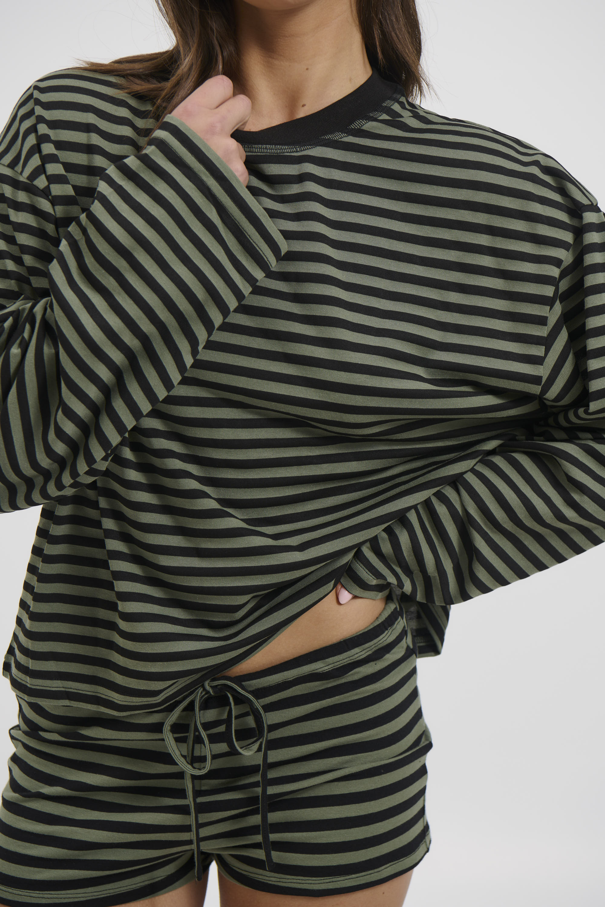 Bloom Long Sleeve Forest Stripe