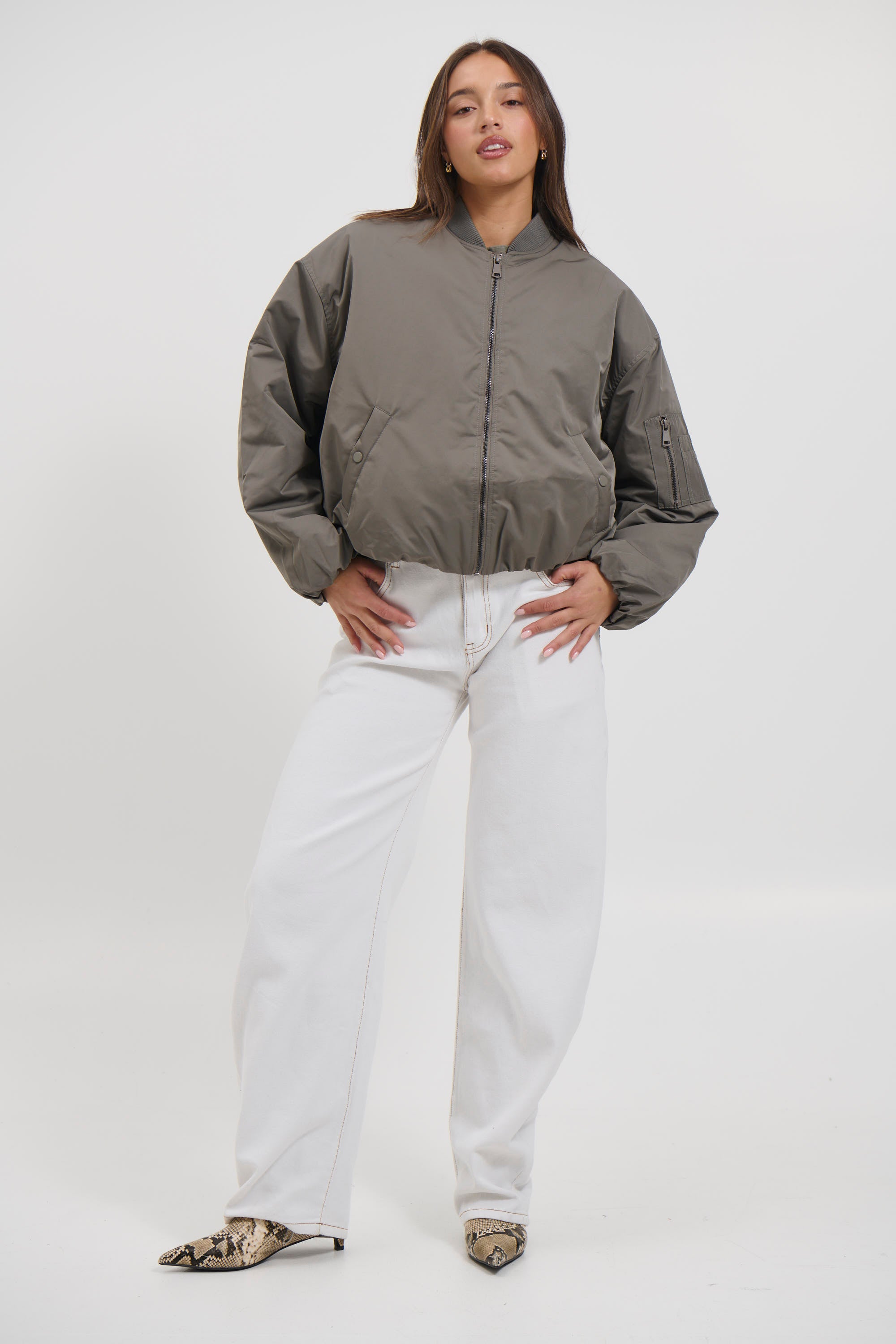 Dua Bomber Jacket Grey