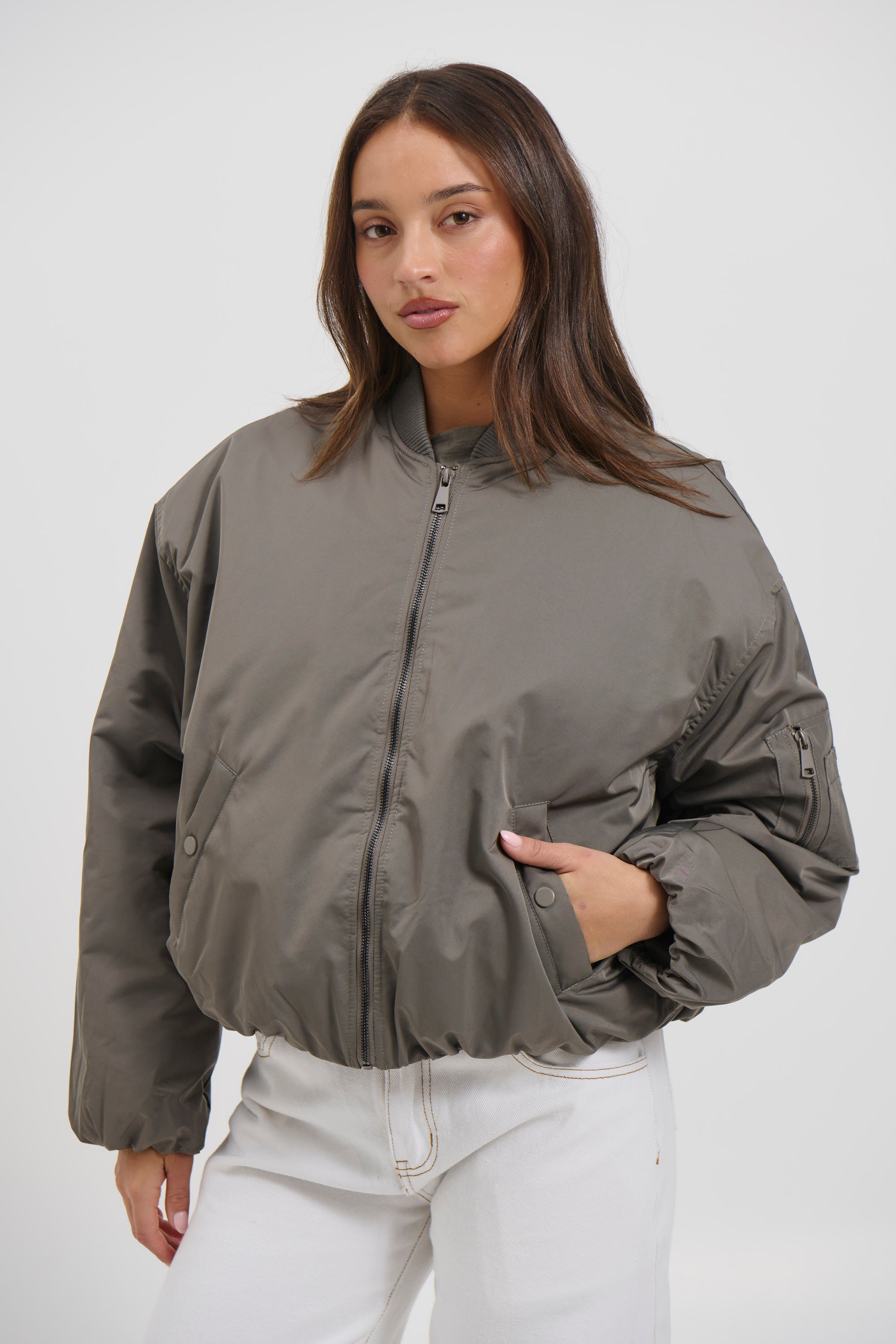 Dua Bomber Jacket Grey