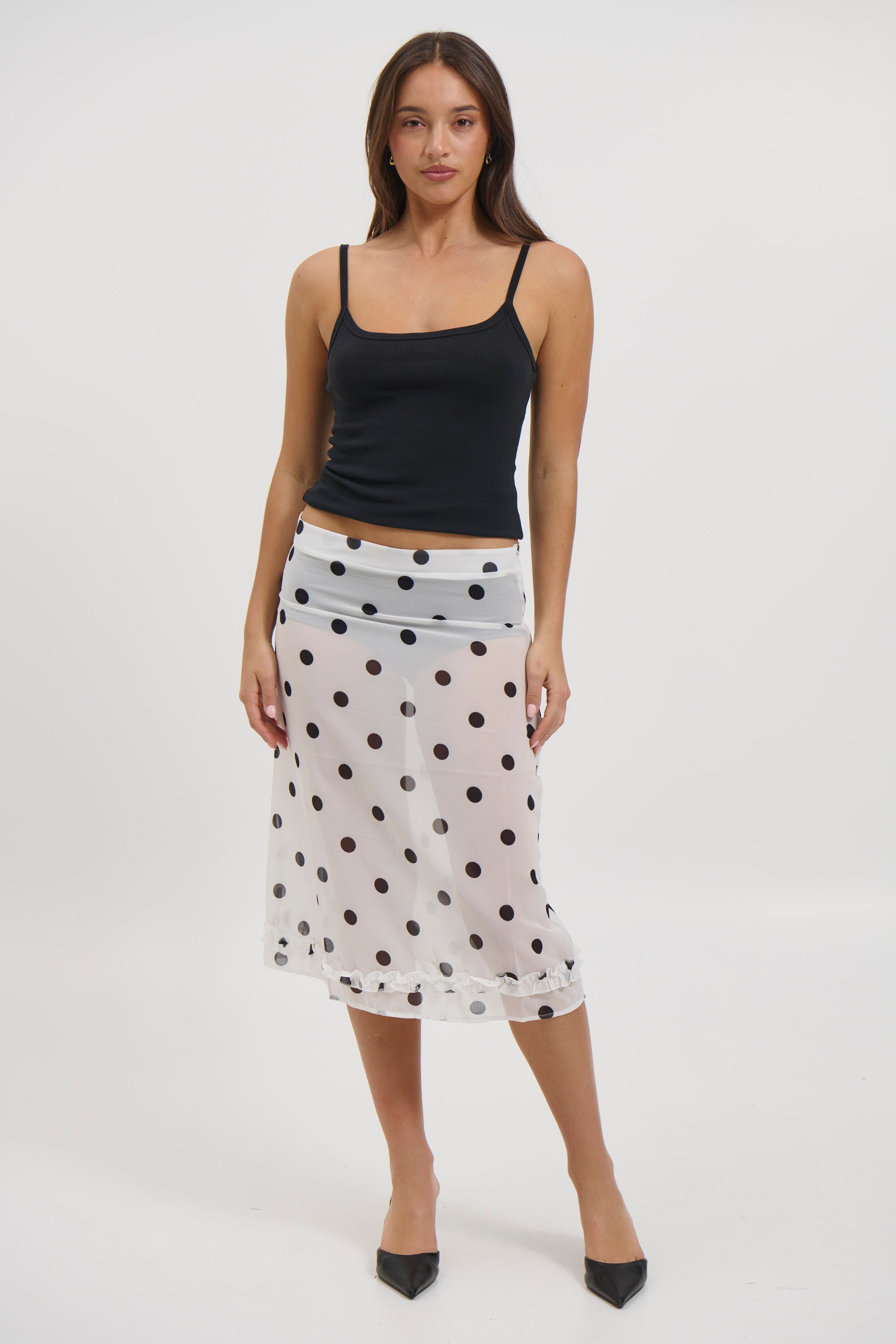 Tallulah Sheer Skirt Cream