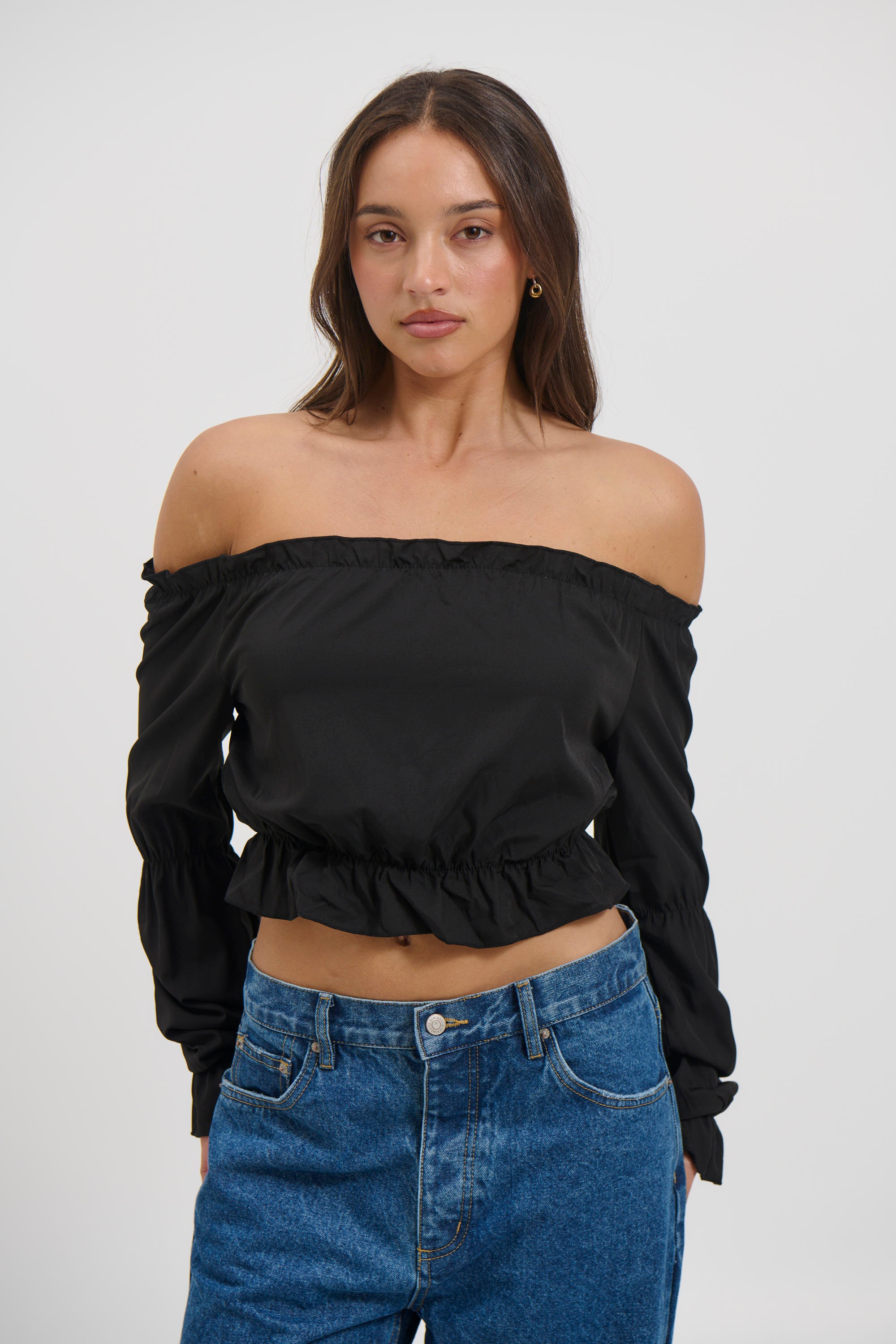 Antonia Off The Shoulder Top Black