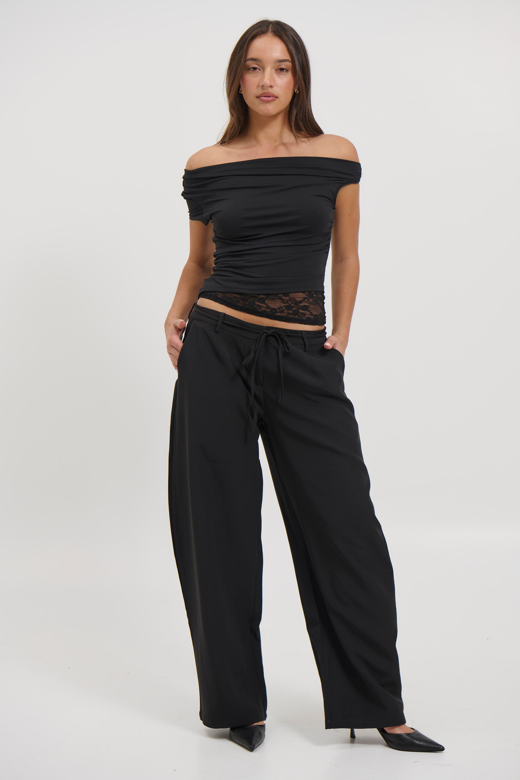 Belle Lace Top Black