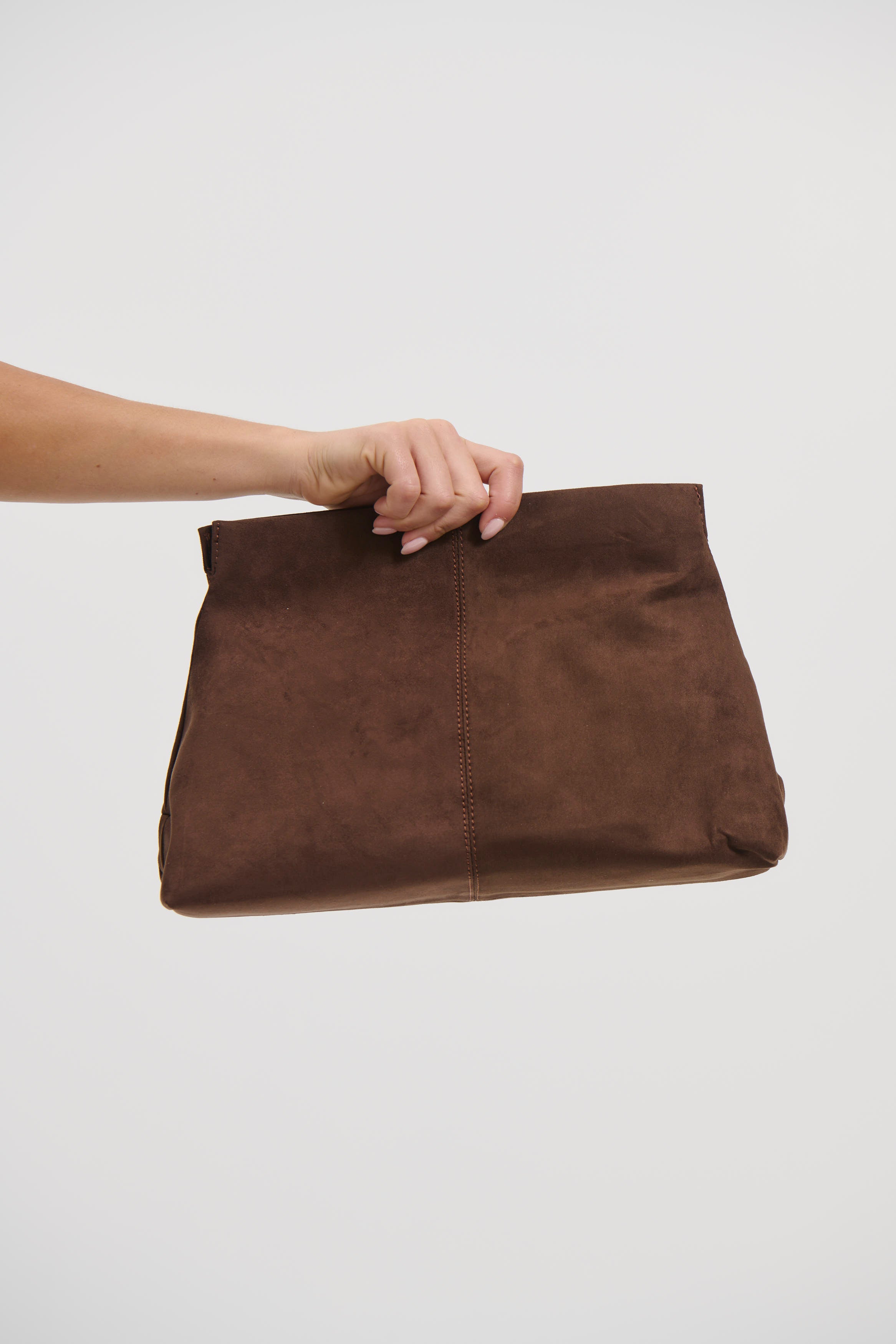 Becca Suede Clutch Chocolate