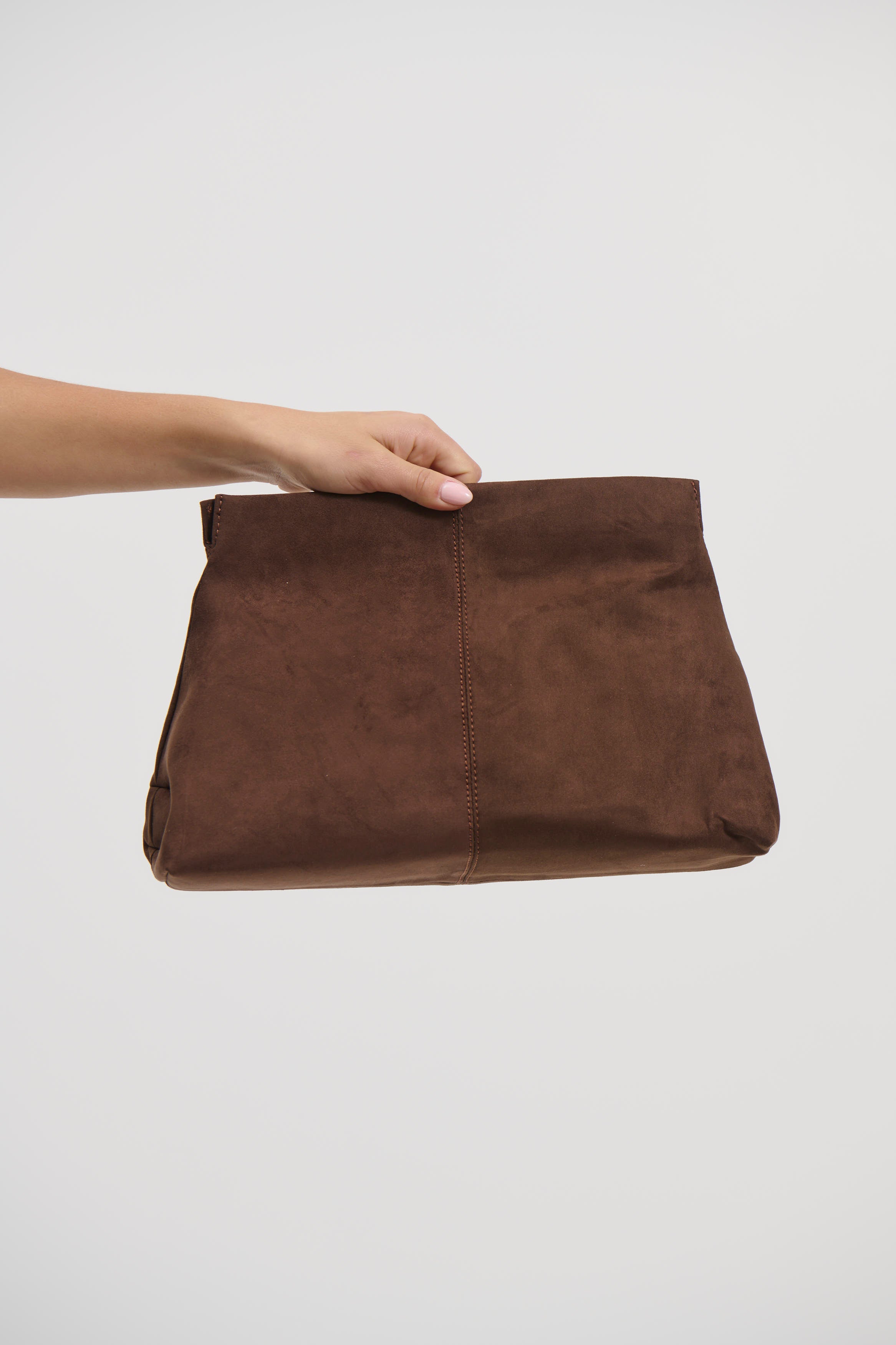 Becca Suede Clutch Chocolate