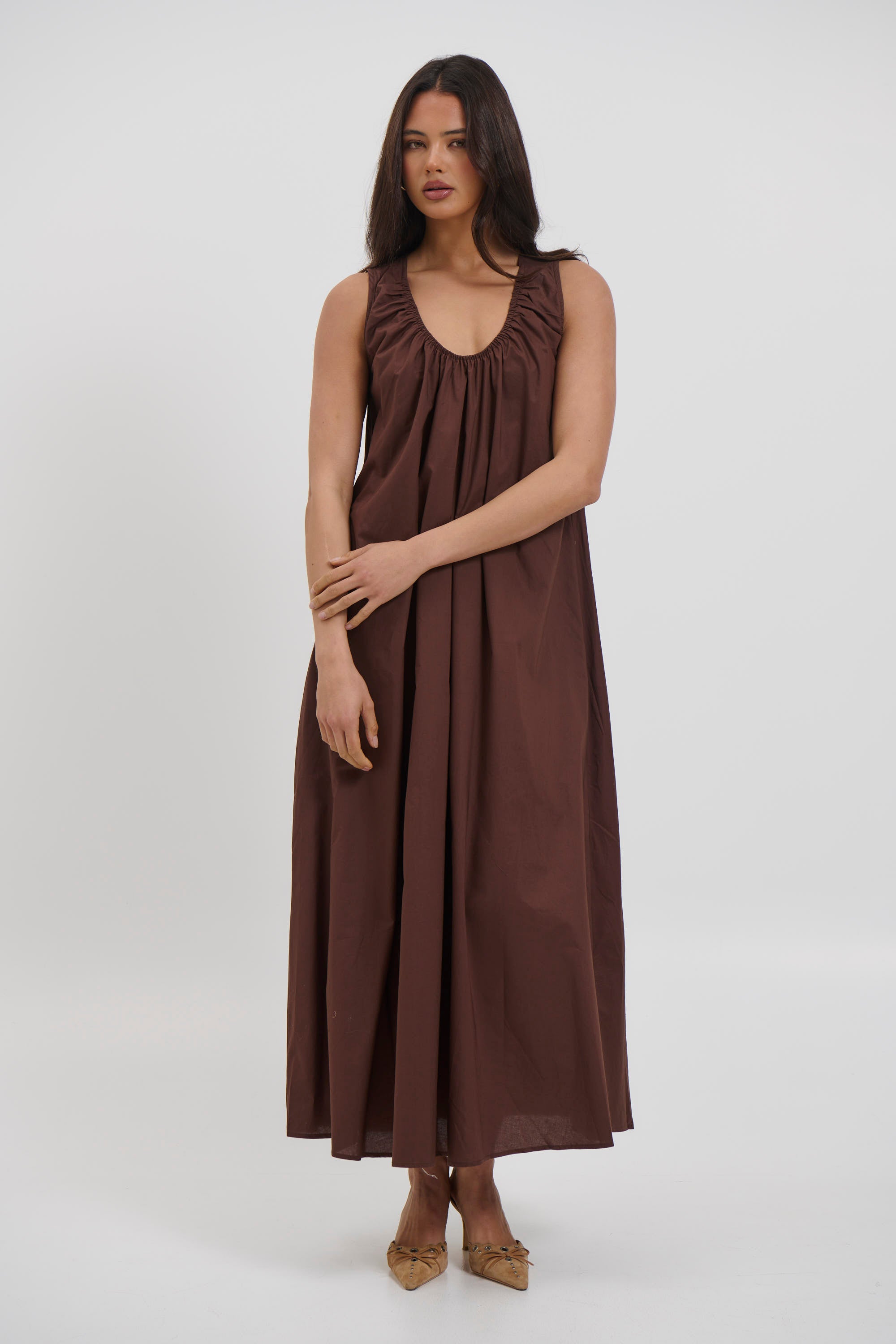 Pania Maxi Dress Chocolate