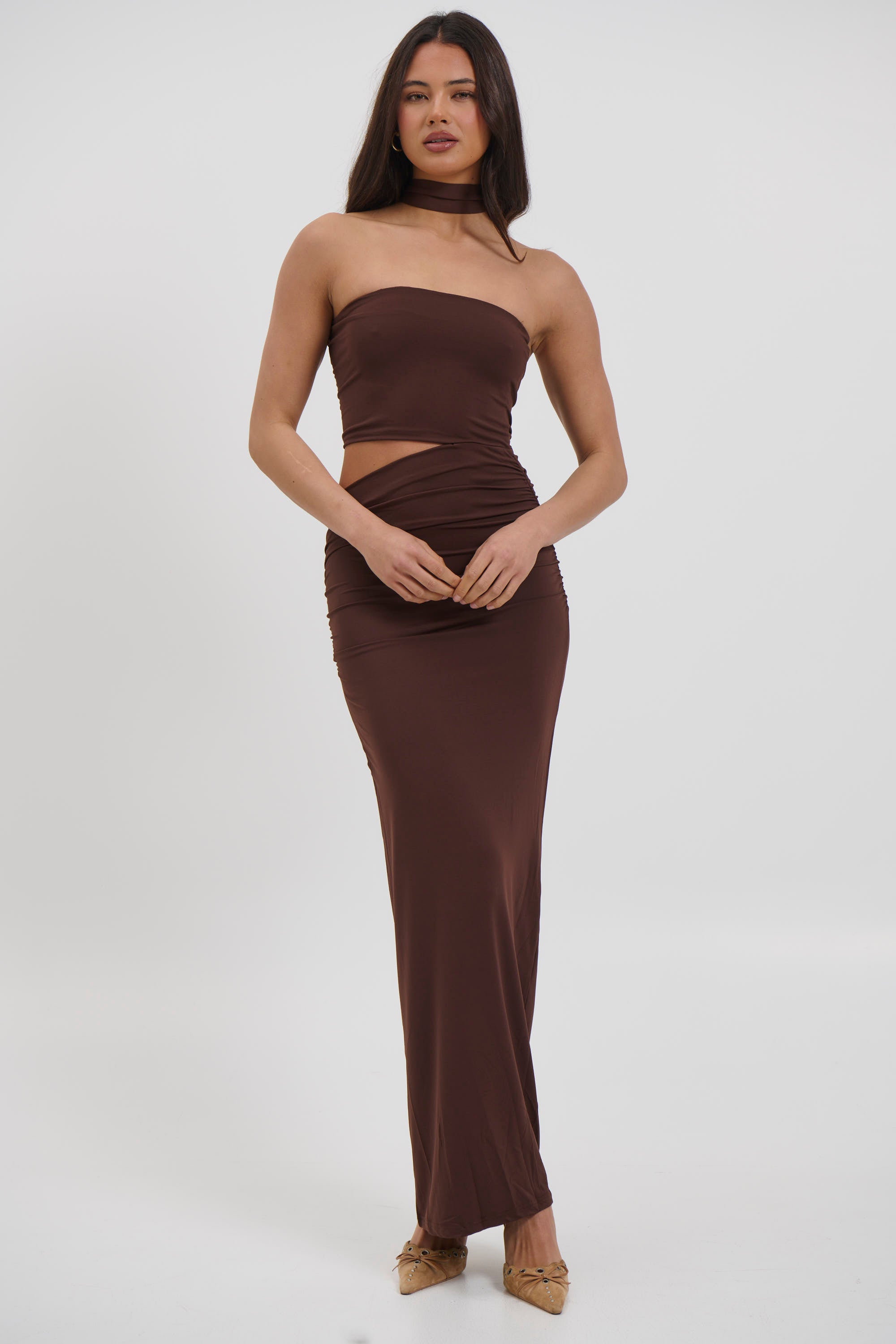 Selena Maxi Dress Chocolate