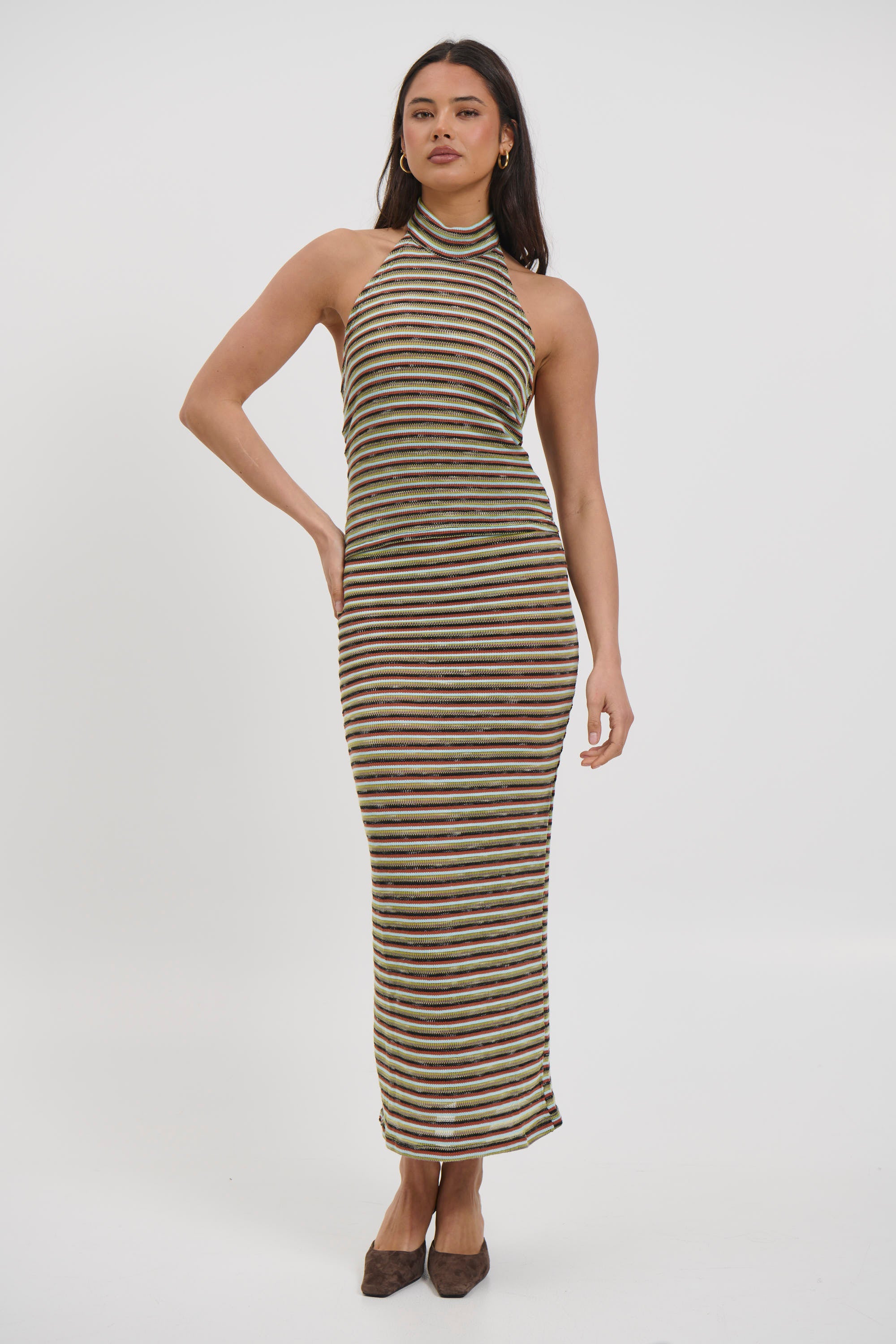 Jordy Maxi Skirt Blue Stripe