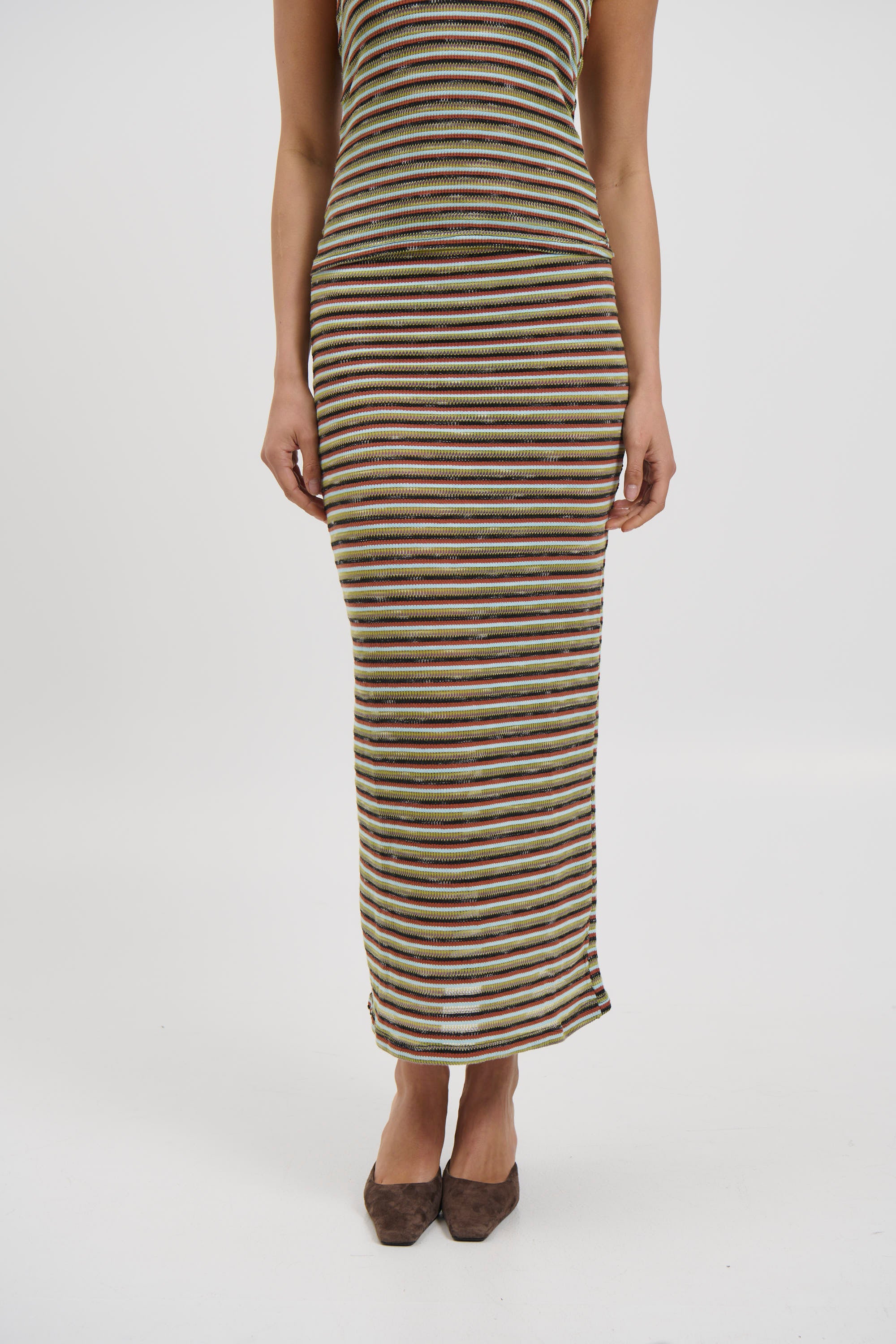 Jordy Maxi Skirt Blue Stripe