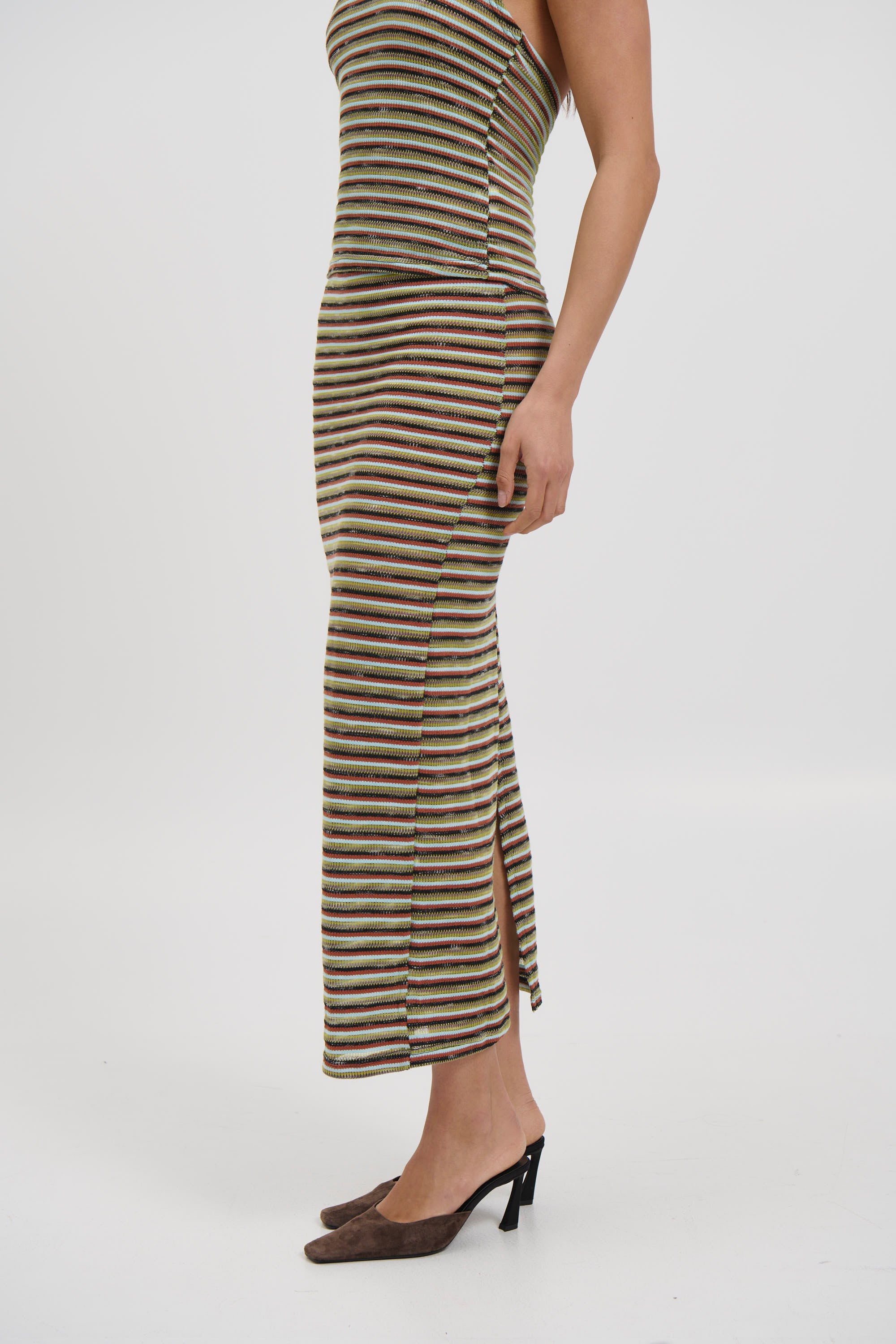 Jordy Maxi Skirt Blue Stripe