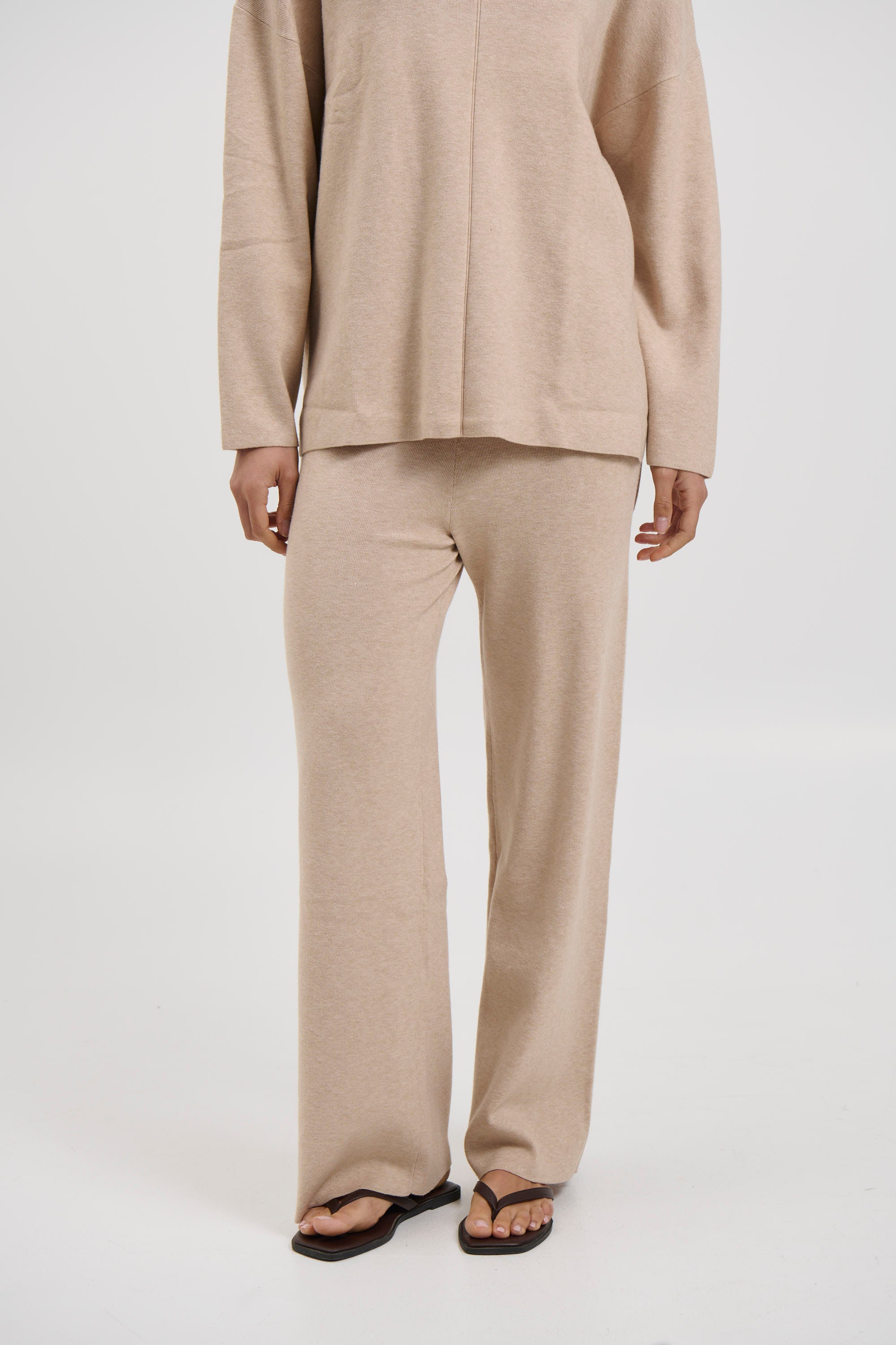 Quin Knit Pant Beige