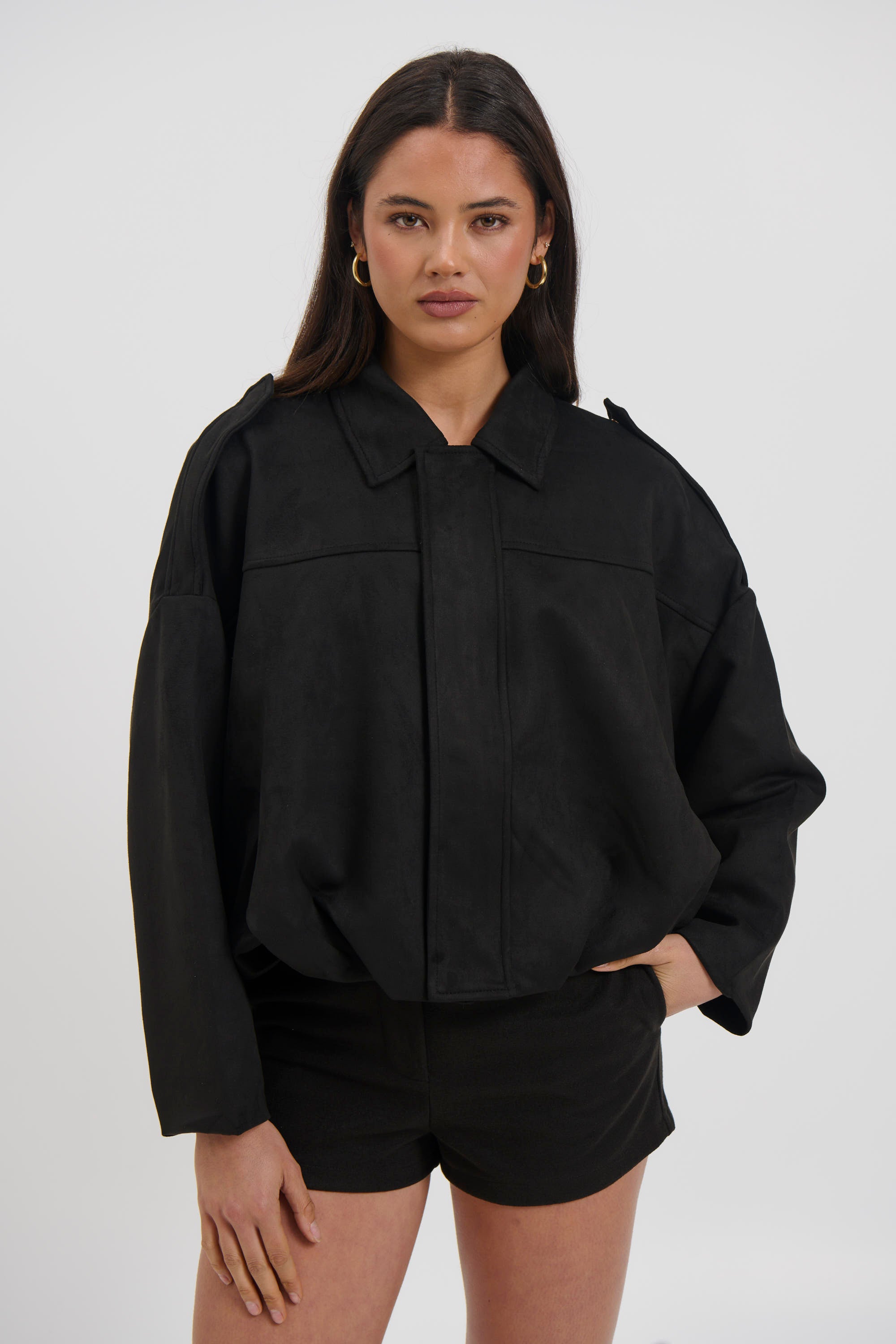 Harmony Suede Jacket Black