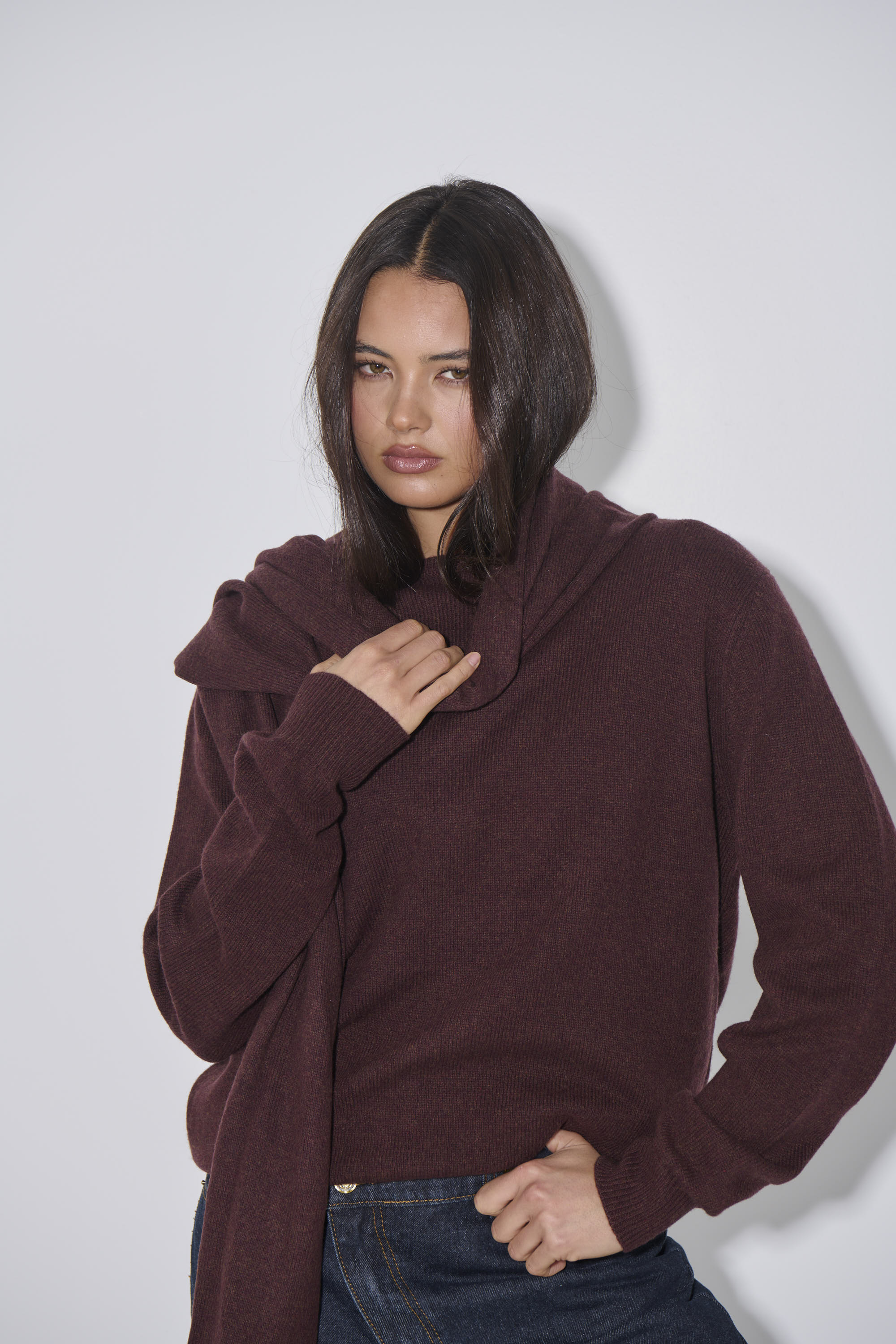 Cora Crew Neck Plum
