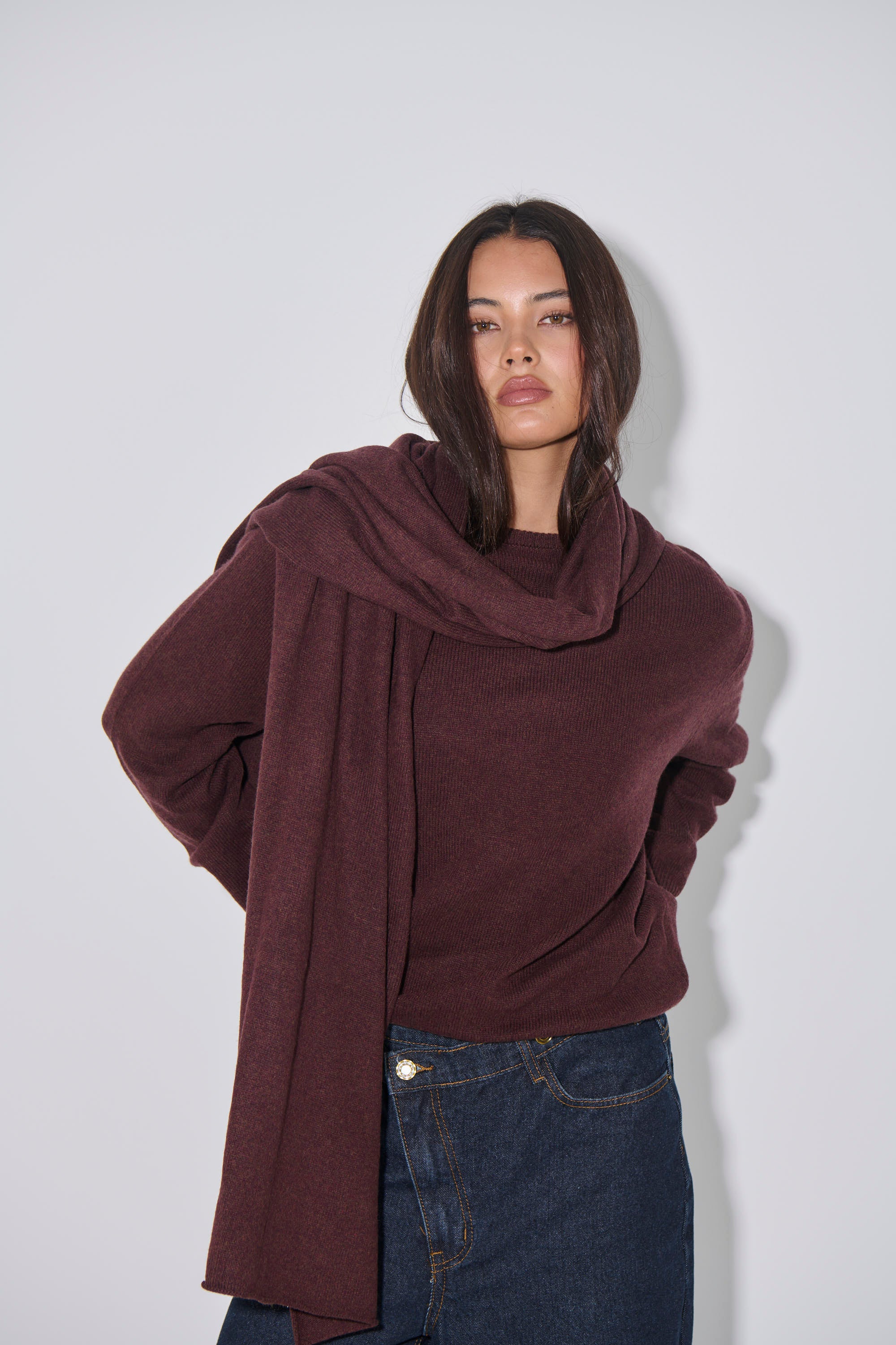 Cora Crew Neck Plum