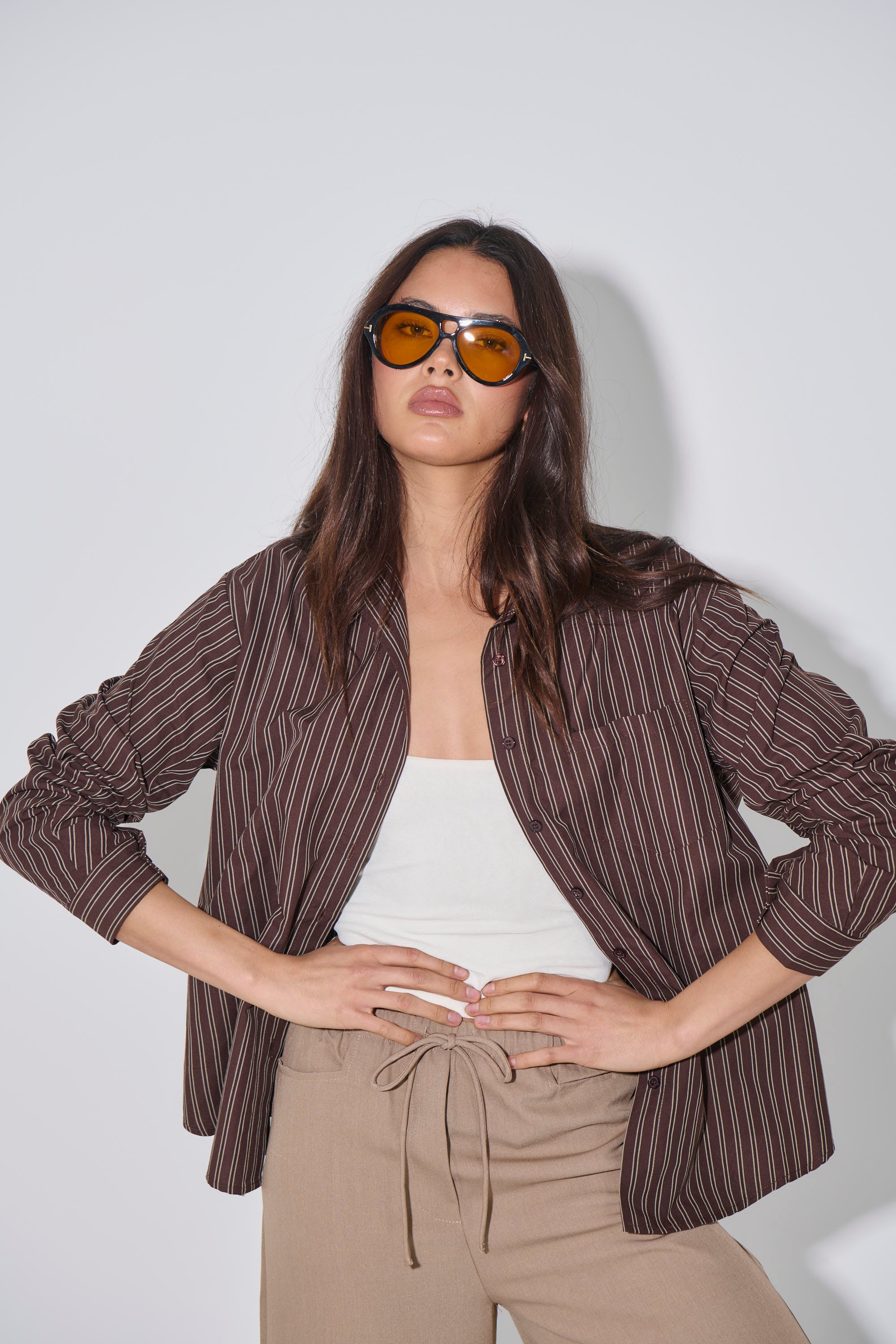 Hallie Shirt Chocolate