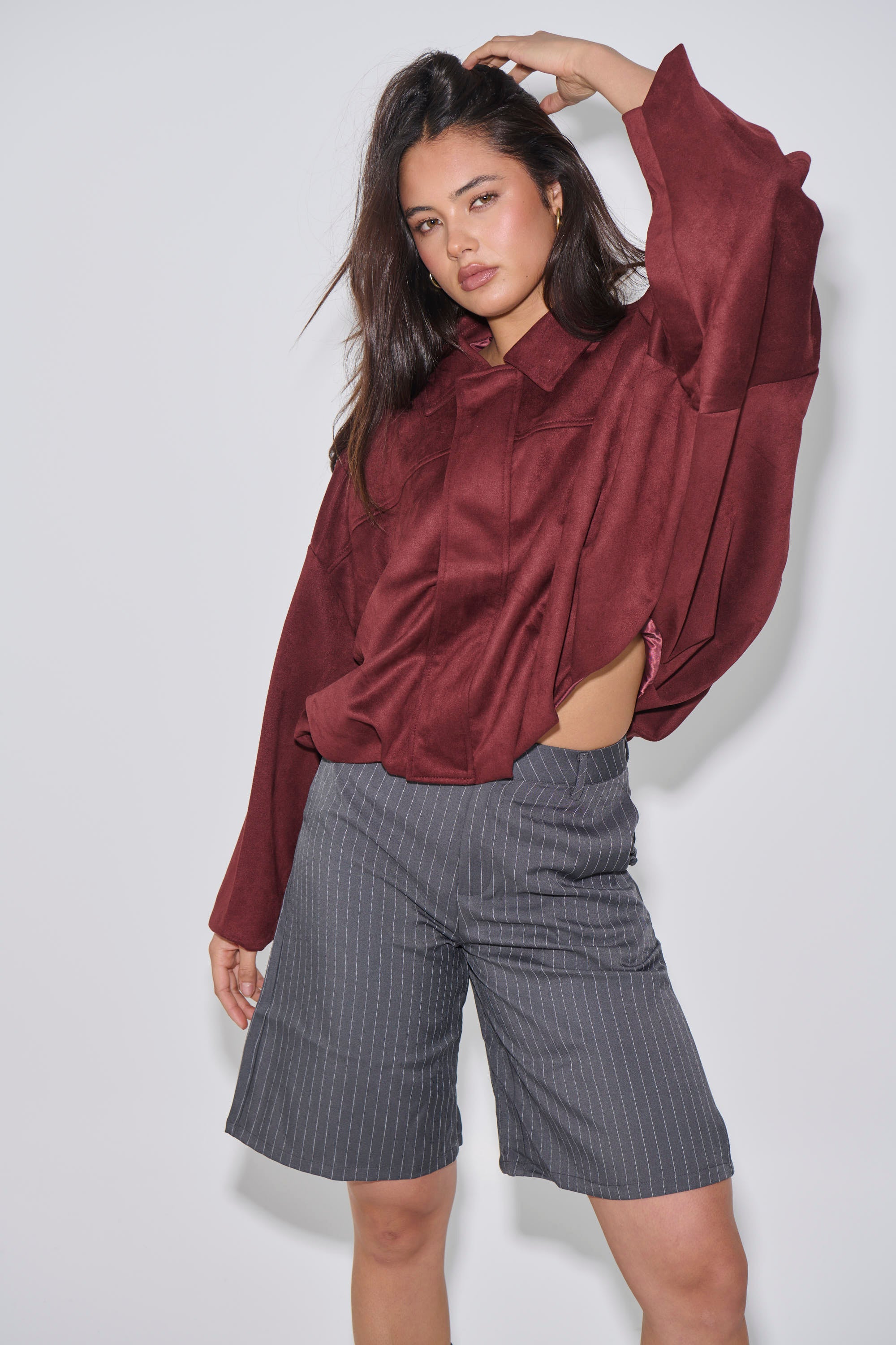 Harmony Suede Jacket Wine