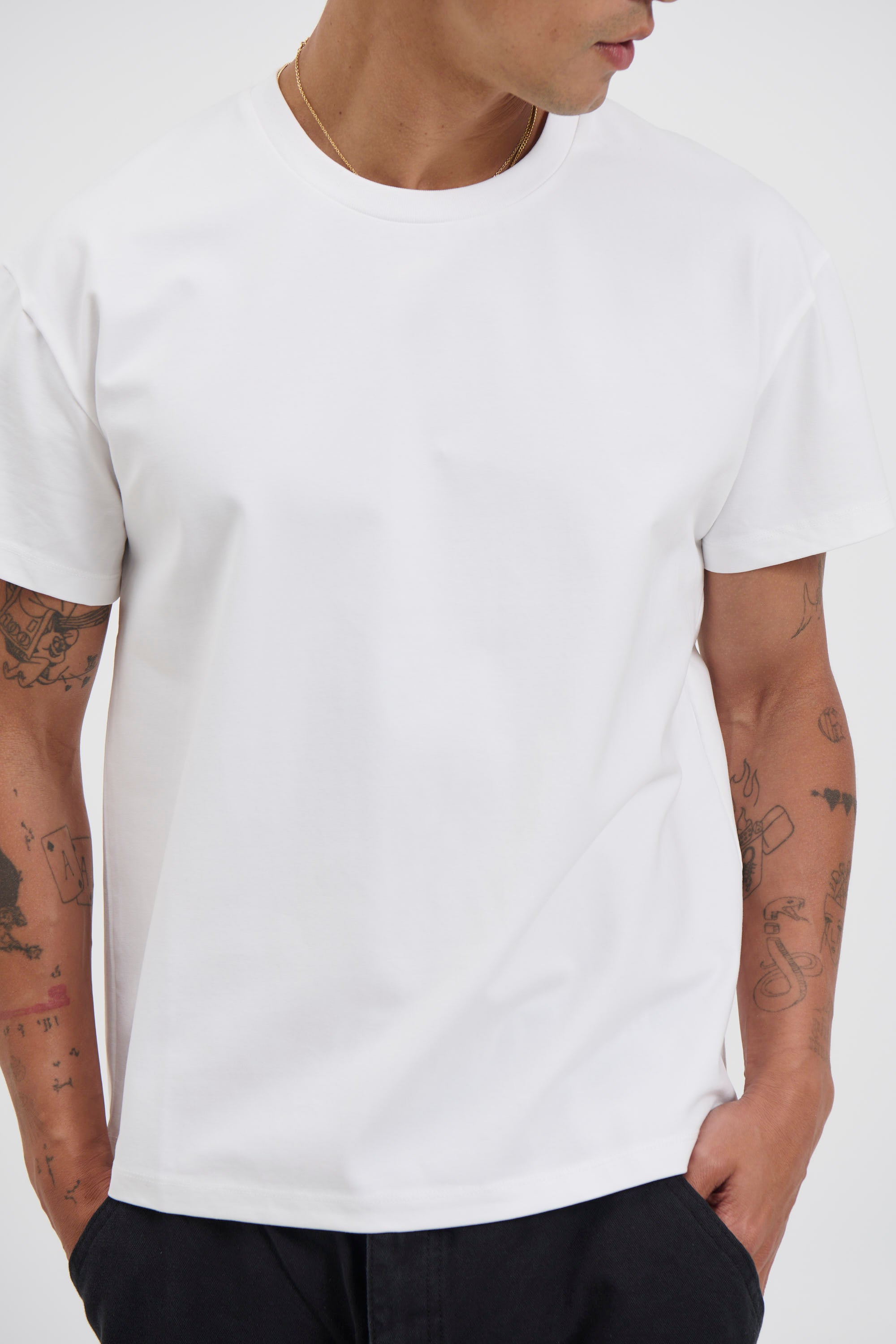 Fitted Stretch Tee White