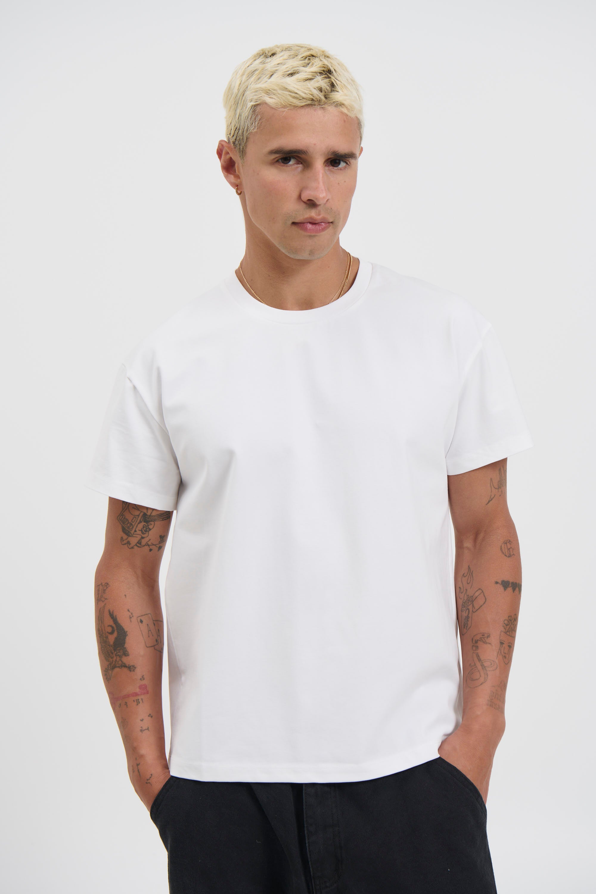 Fitted Stretch Tee White