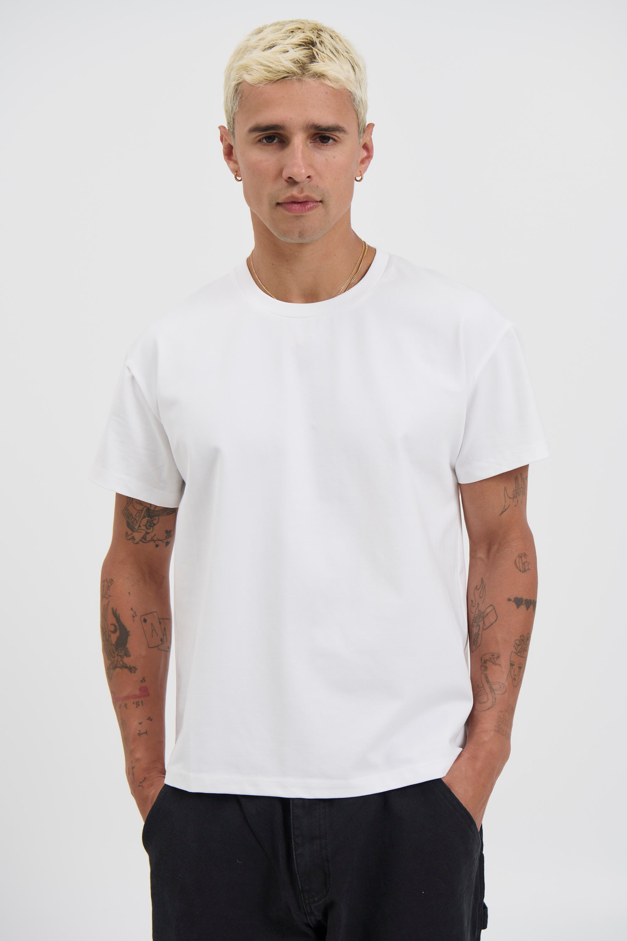Fitted Stretch Tee White