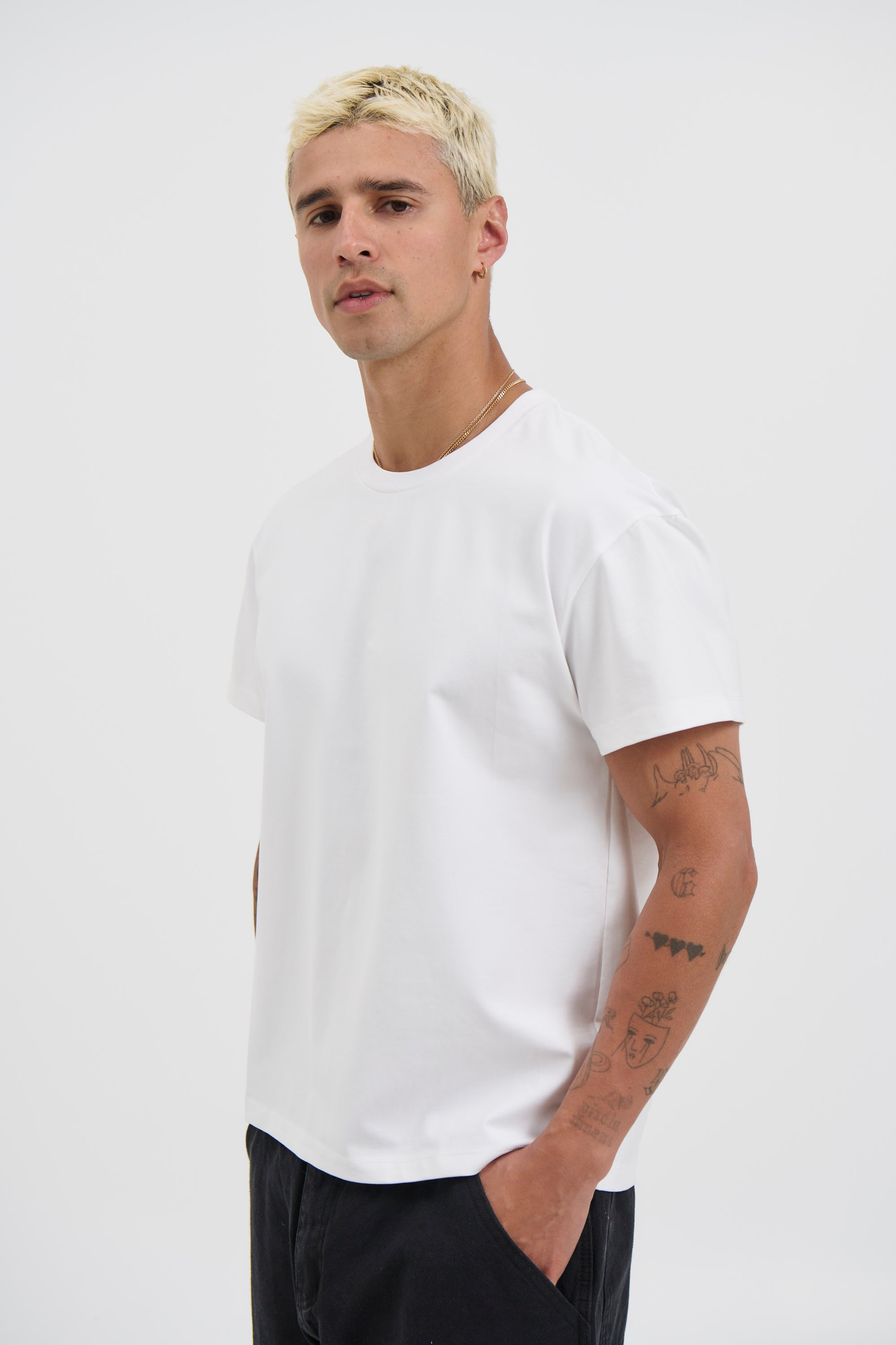 Fitted Stretch Tee White