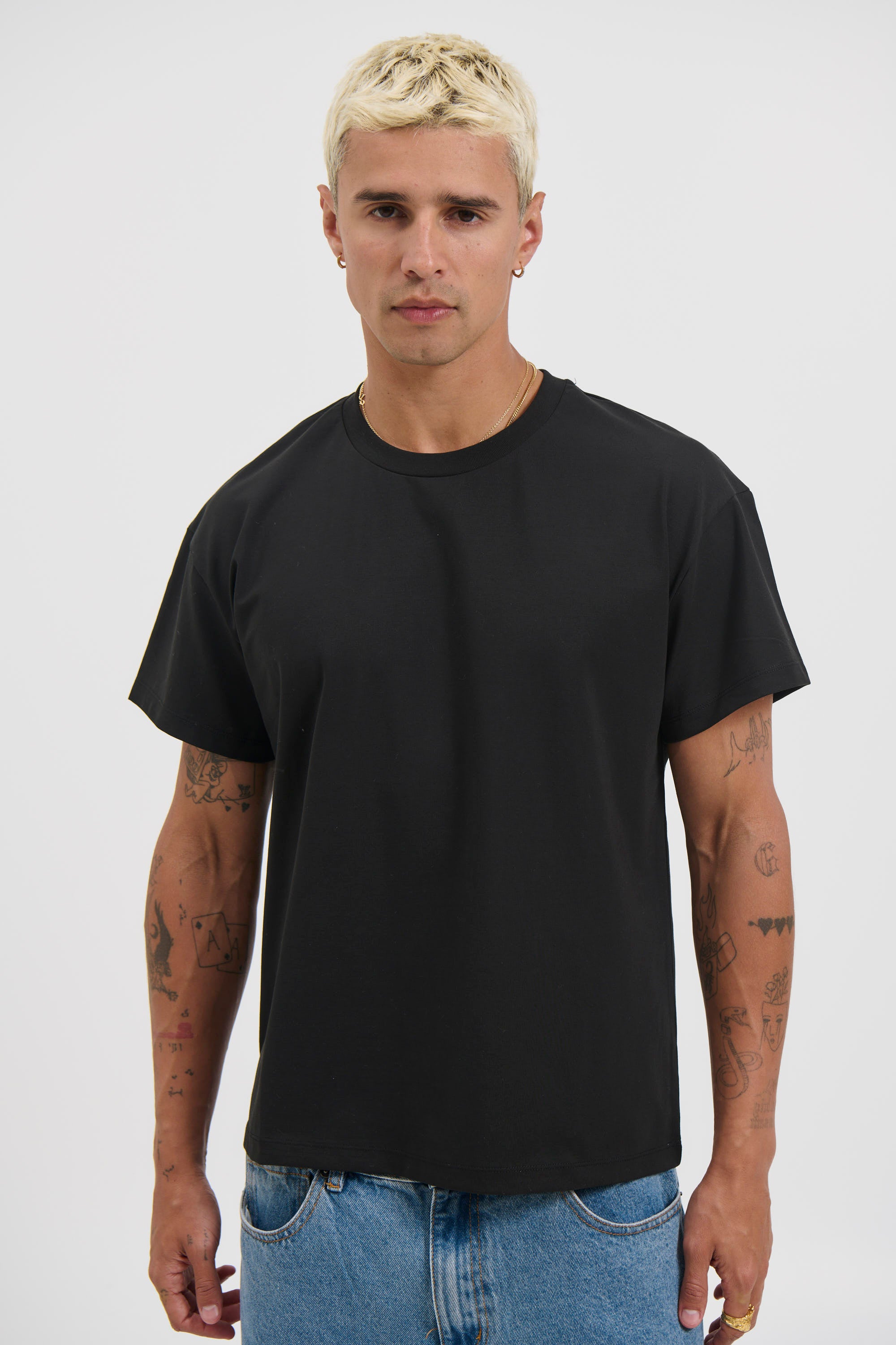 Fitted Stretch Tee Black