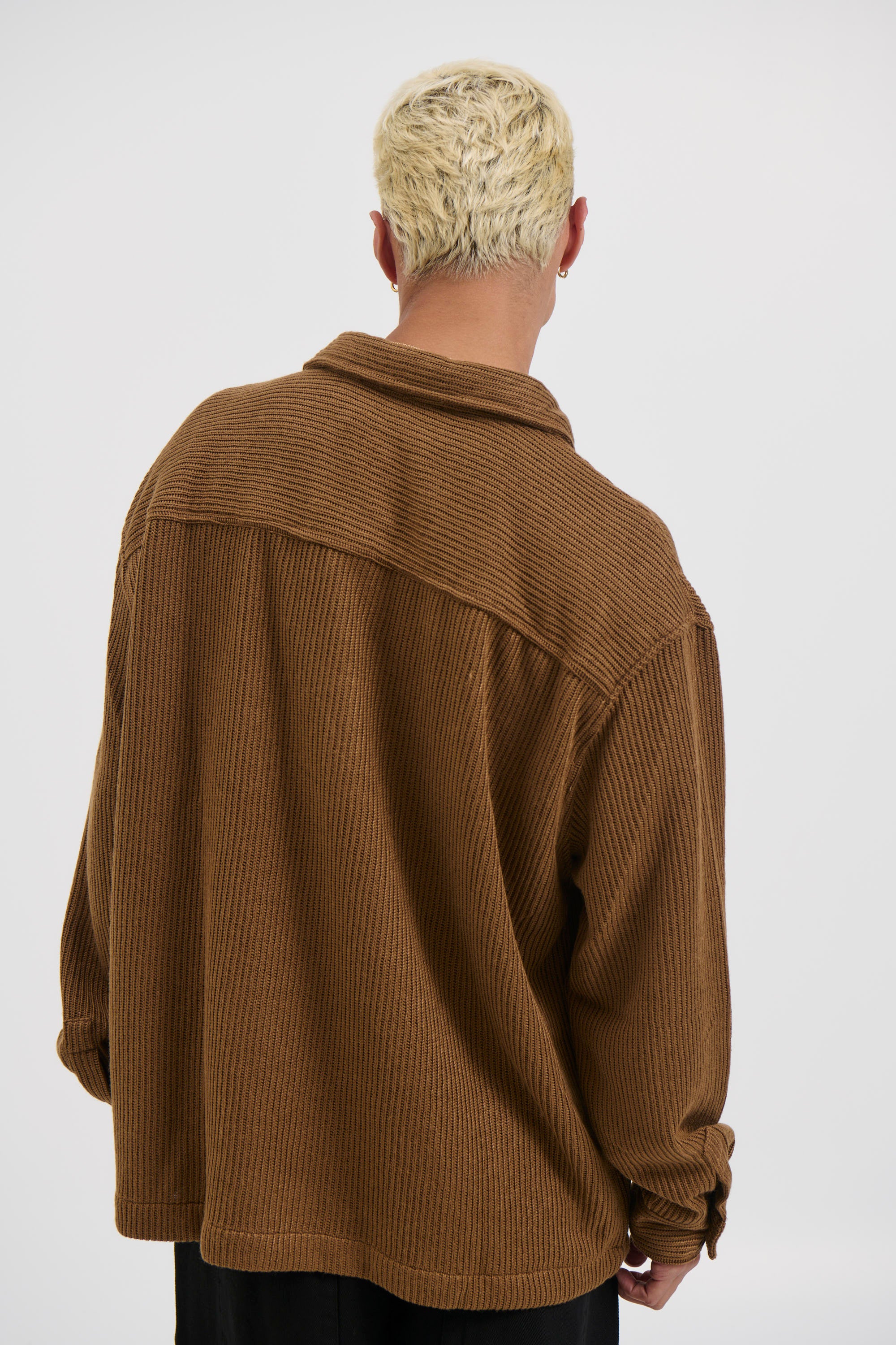 Dion Cord Overshirt Choc