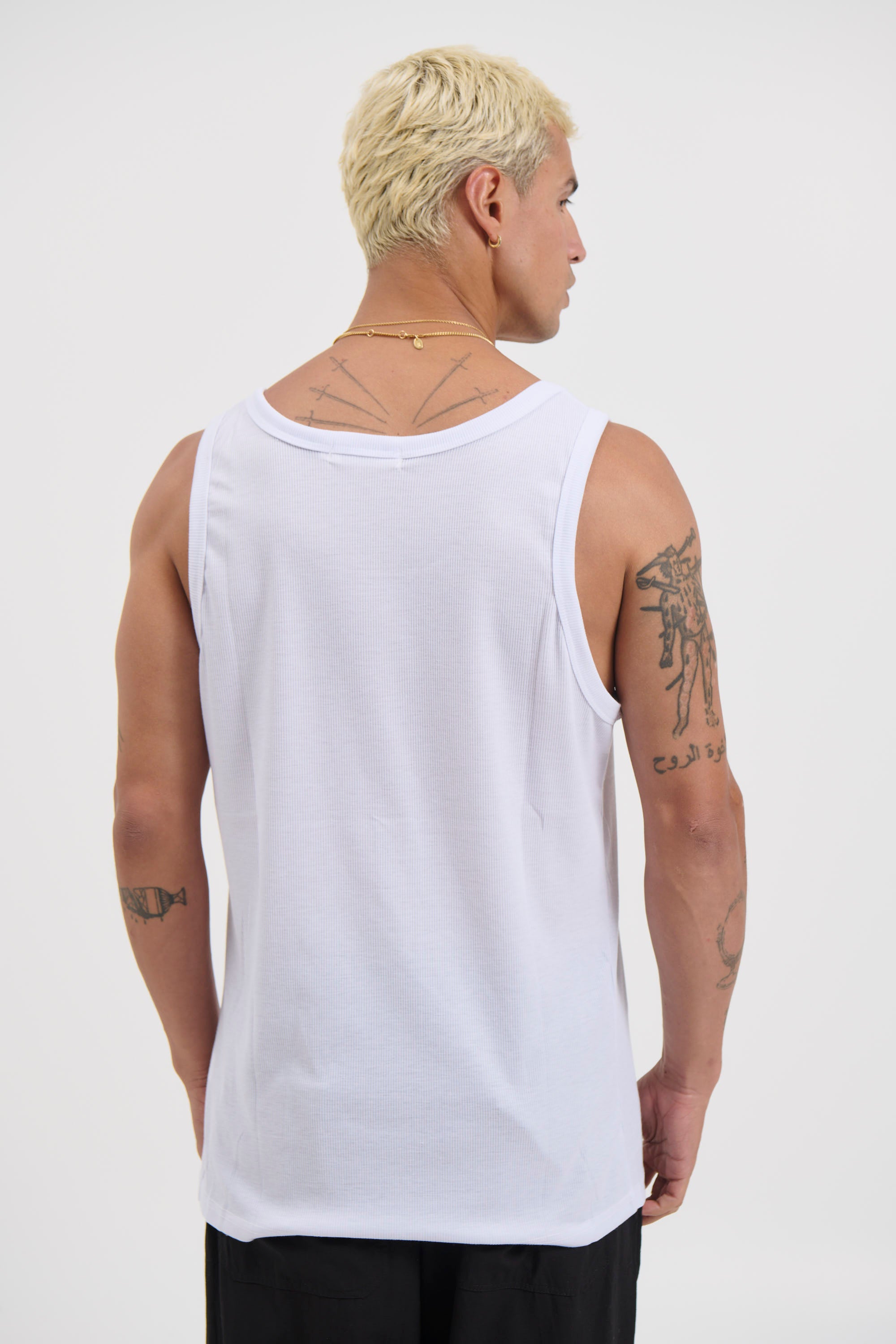 Ruben Fitted Tank White