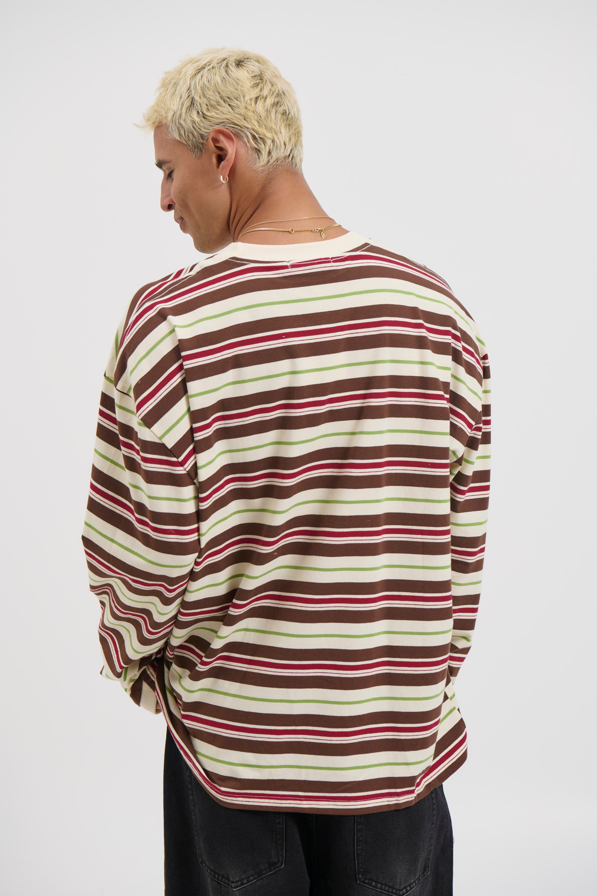 Tim Stripe Long Sleeve Choc
