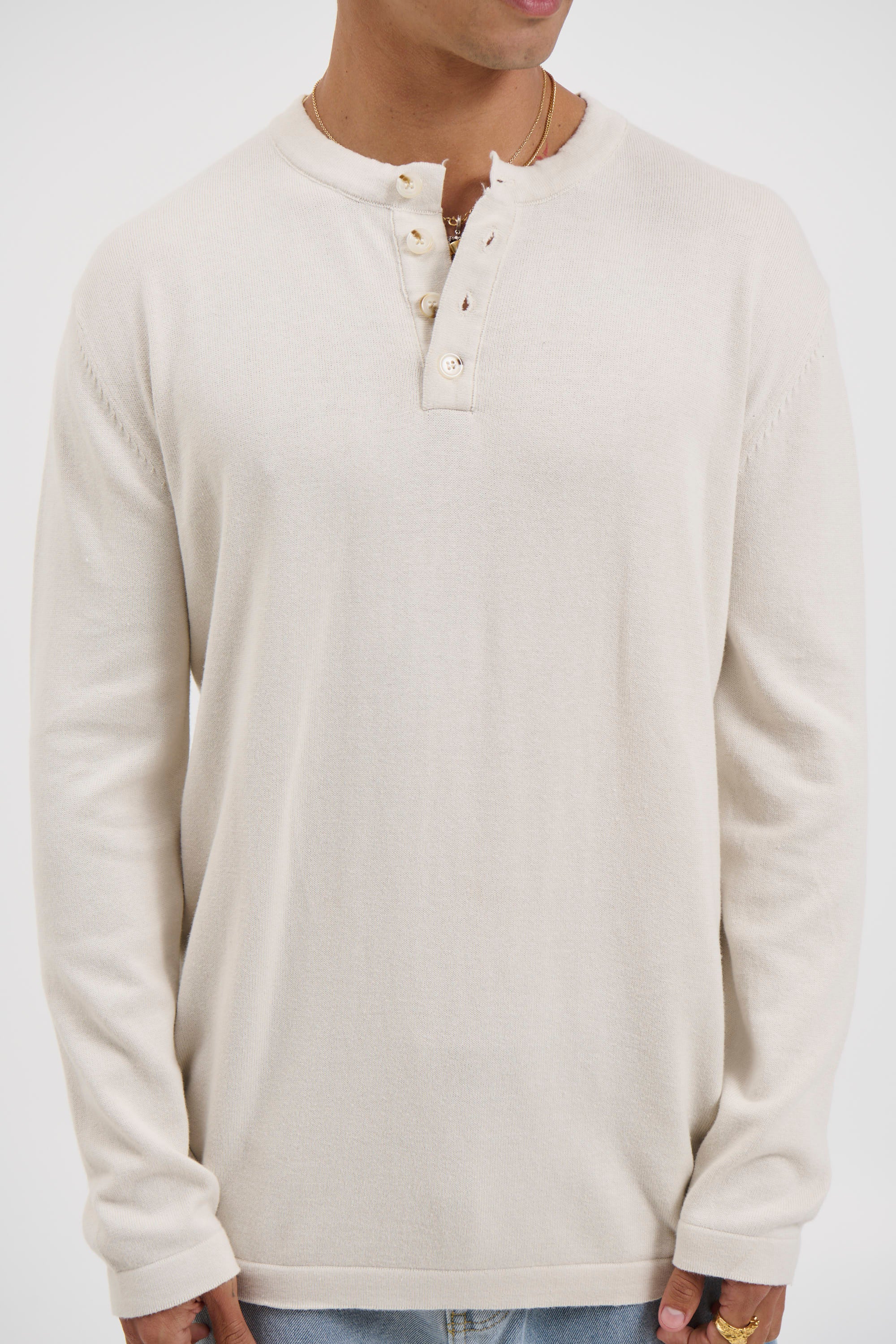 Jackson Fitted Henley Dove