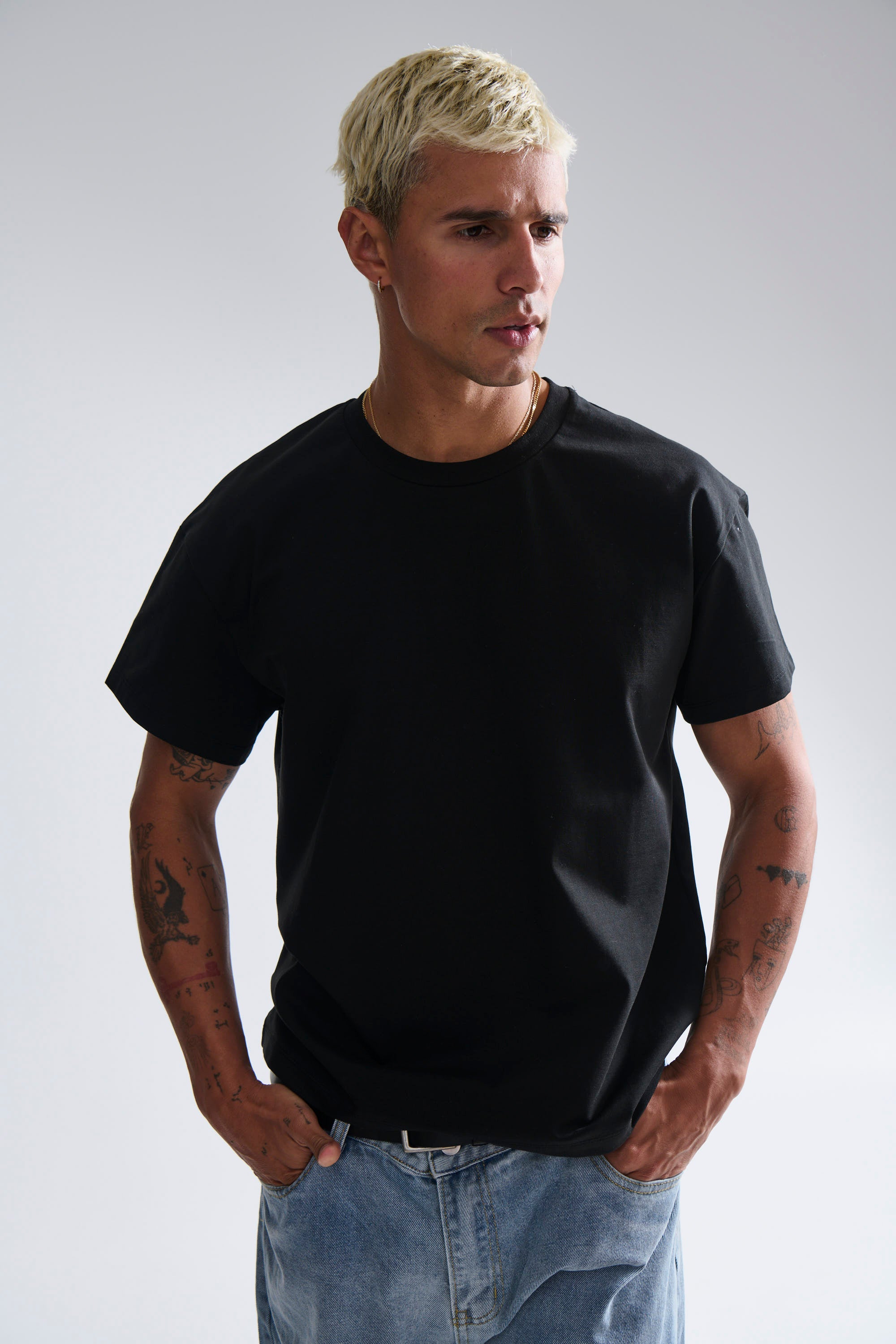 Fitted Stretch Tee Black