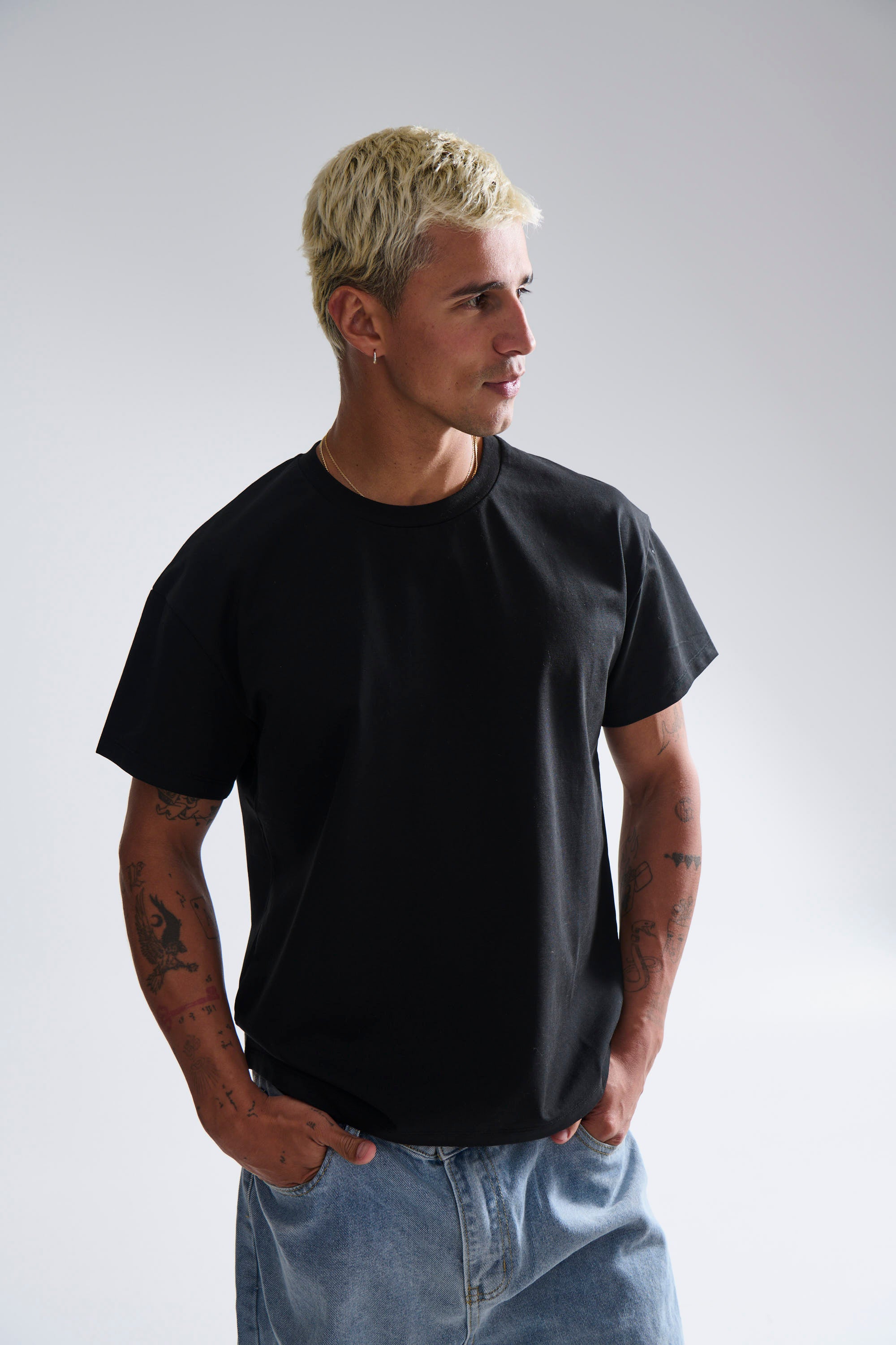 Fitted Stretch Tee Black
