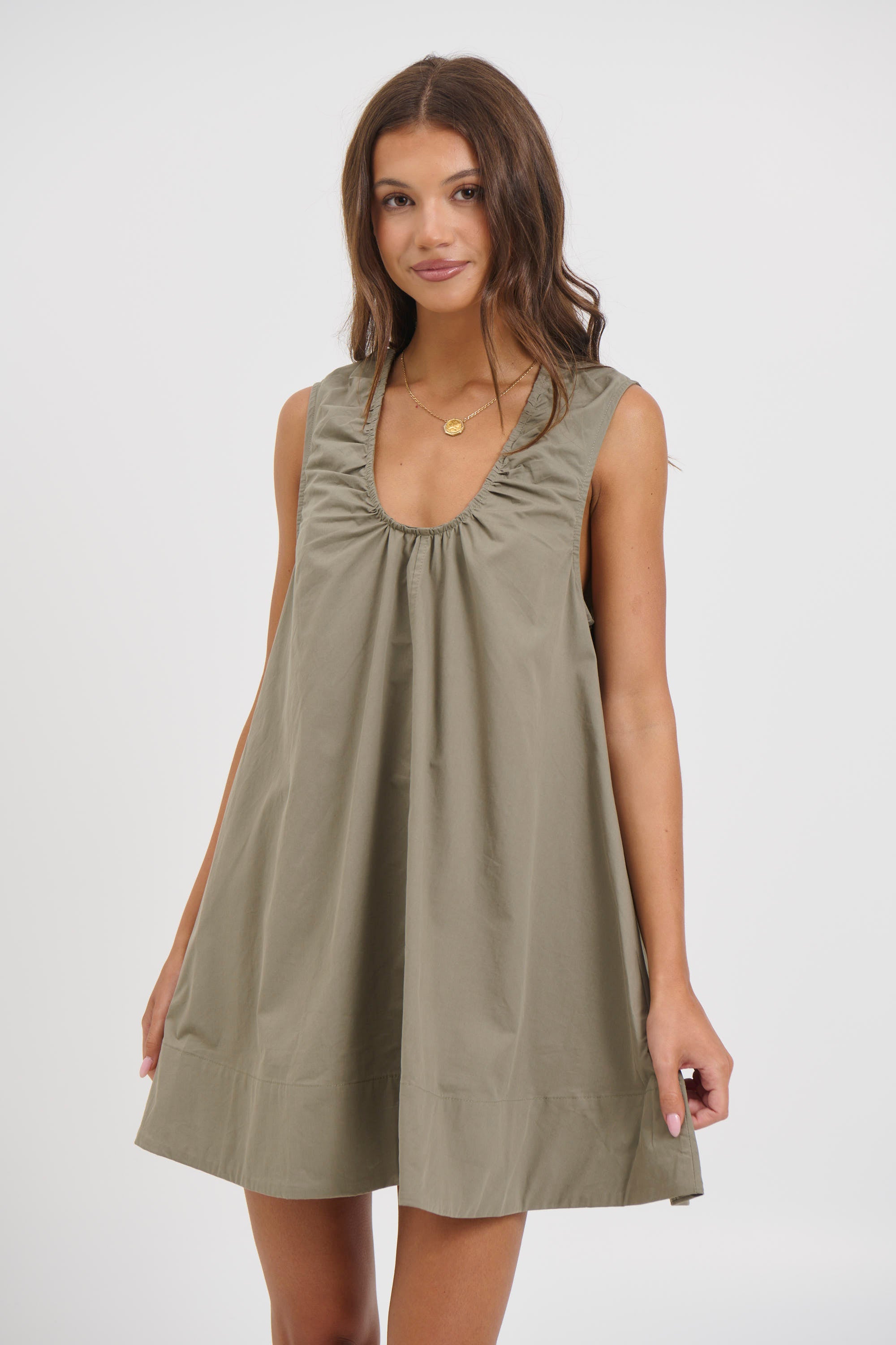 Sydney Mini Dress Khaki