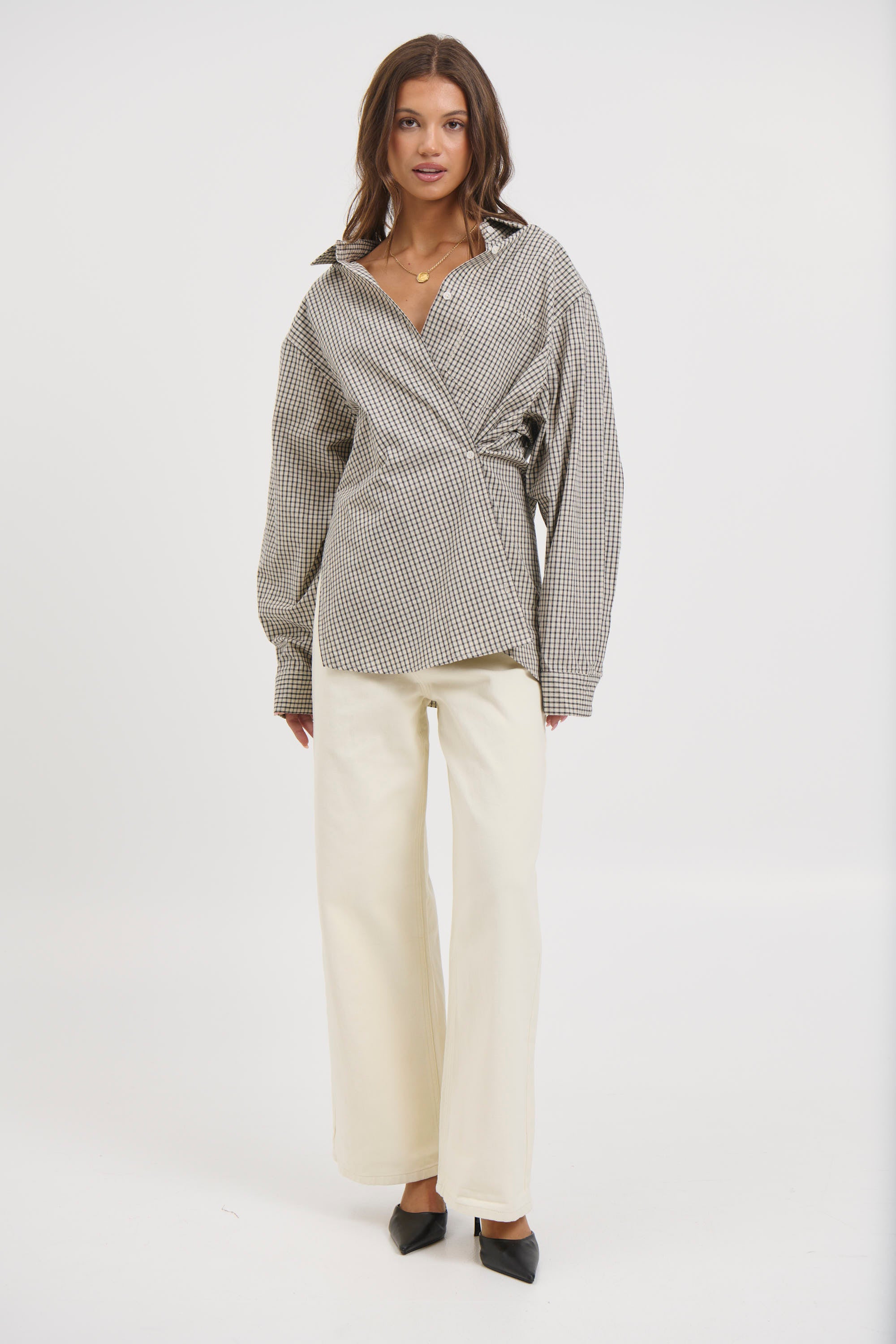 Notting Hill Shirt Cream Check